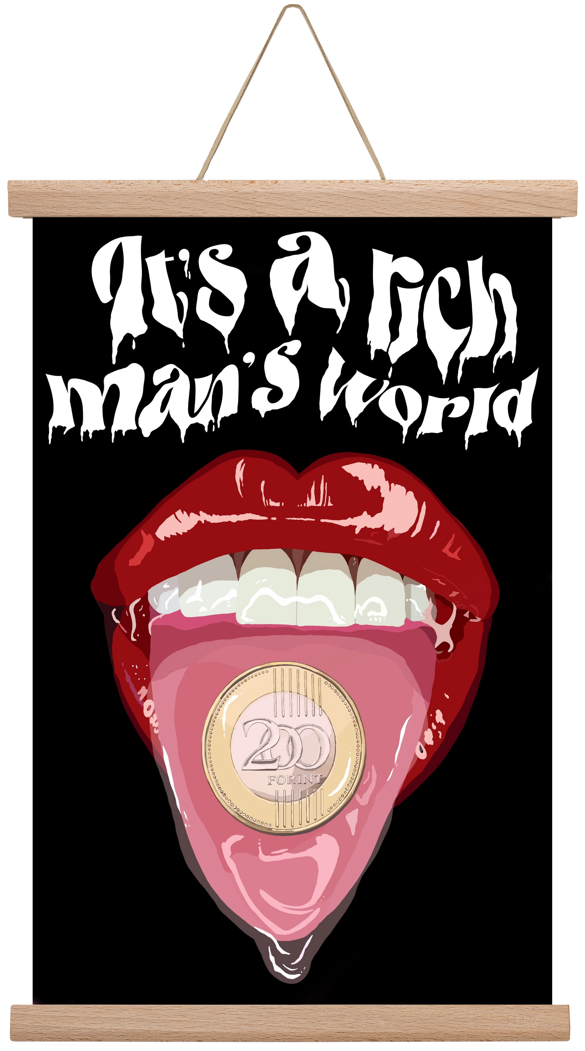 Rich man's world, 30x45 cm (30x45 cm), Tölgy akasztó