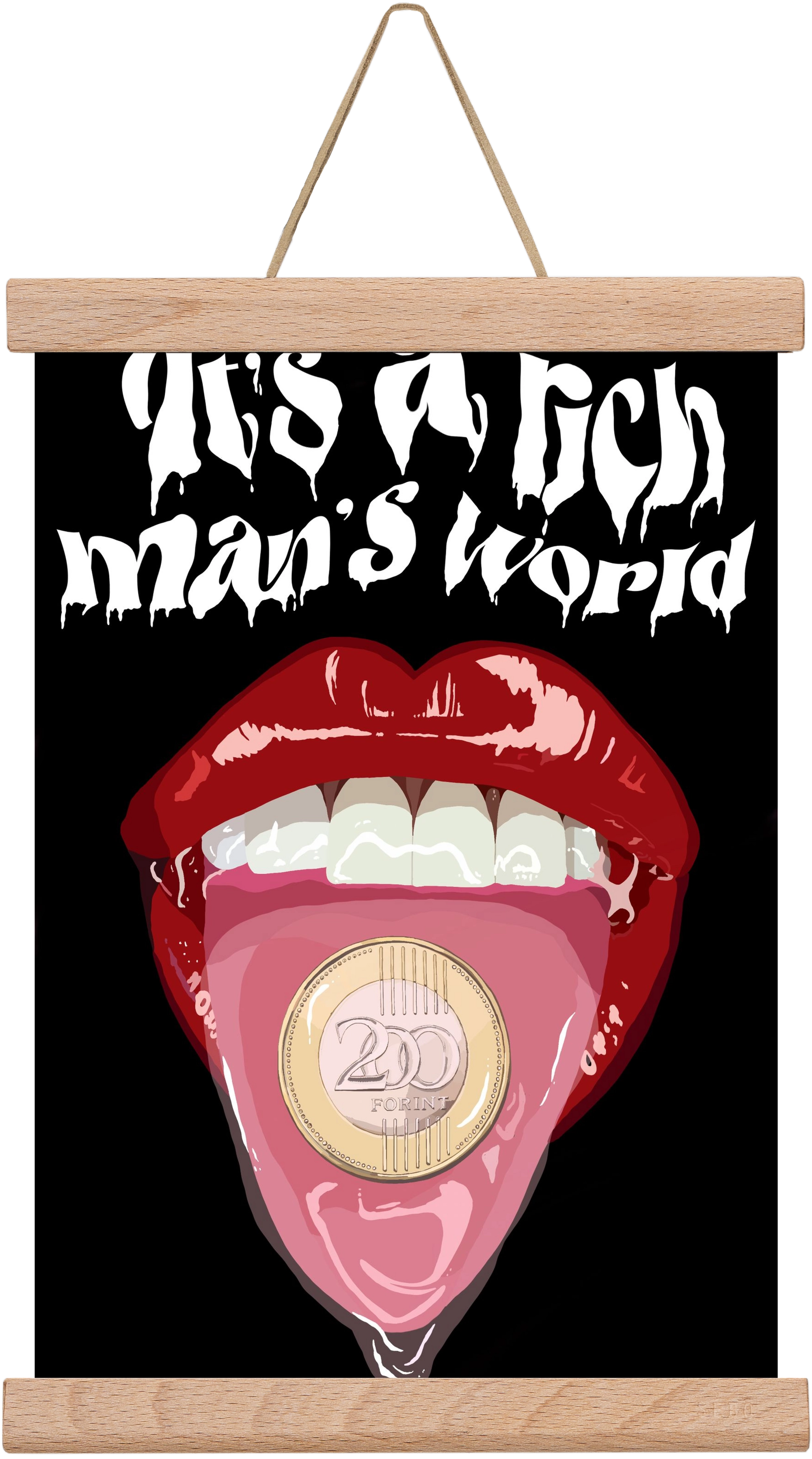 Rich man's world, 20x30 cm (20x30 cm), Tölgy akasztó