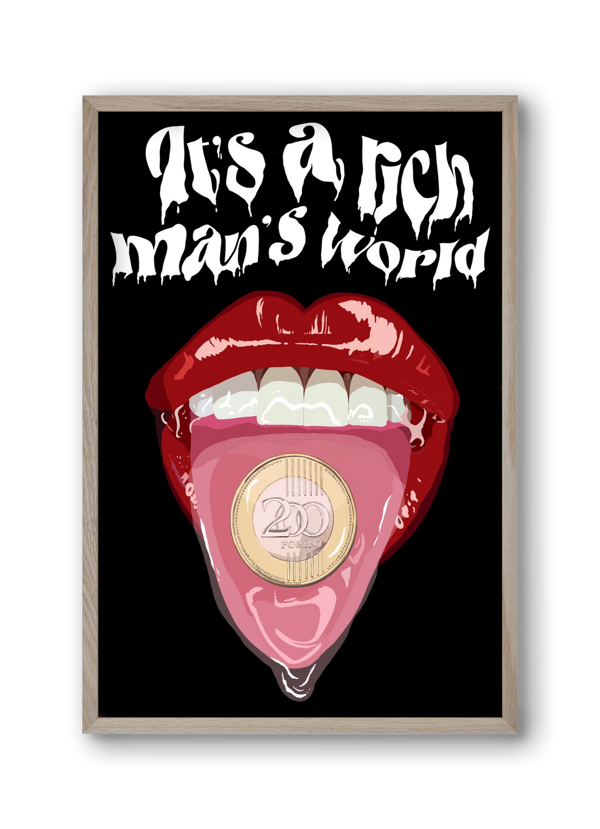 Rich man's world, 30x45 cm (30x45 cm), Tölgy keret