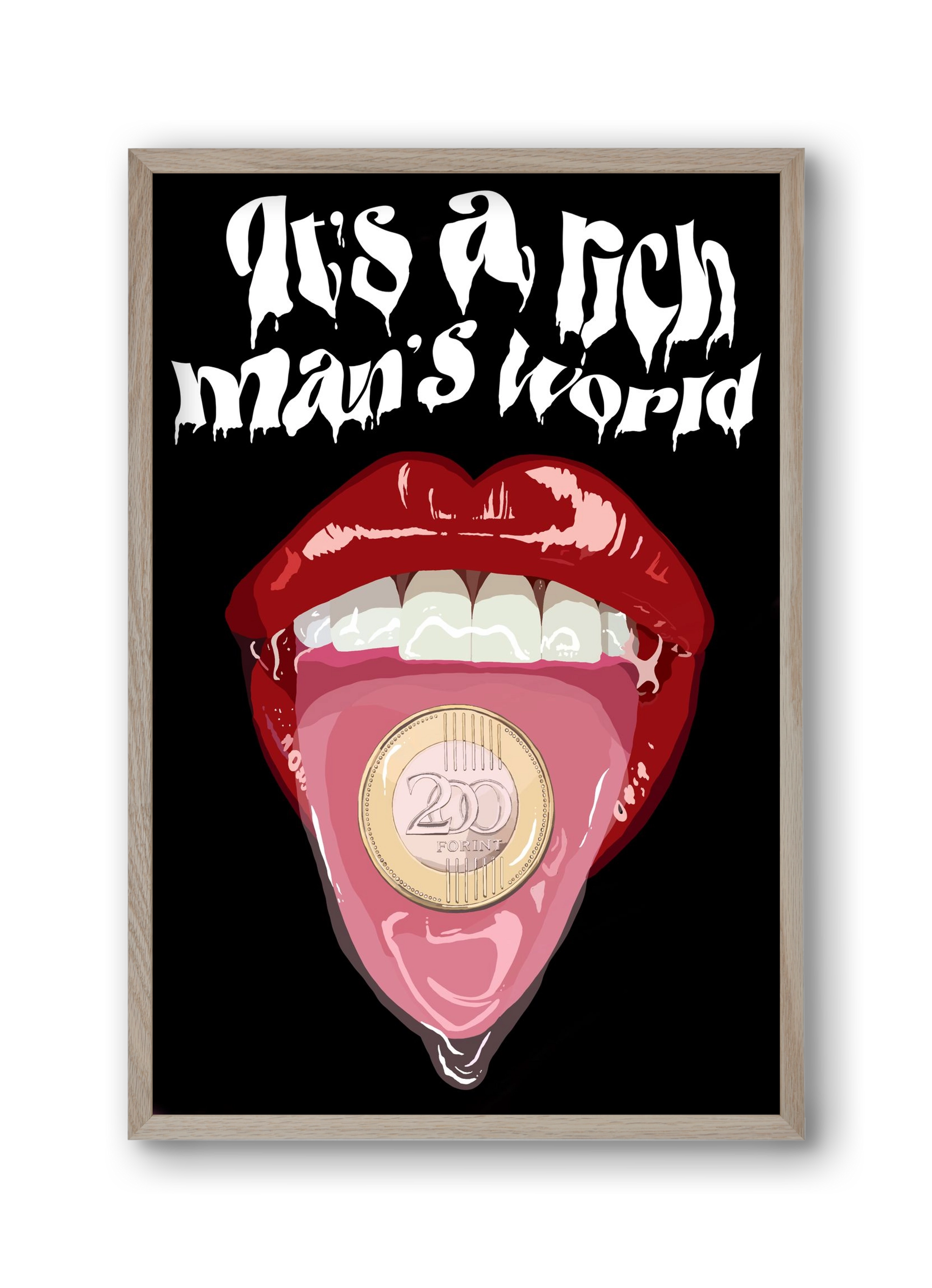 Rich man's world, 30x45 cm (30x45 cm), Tölgy keret