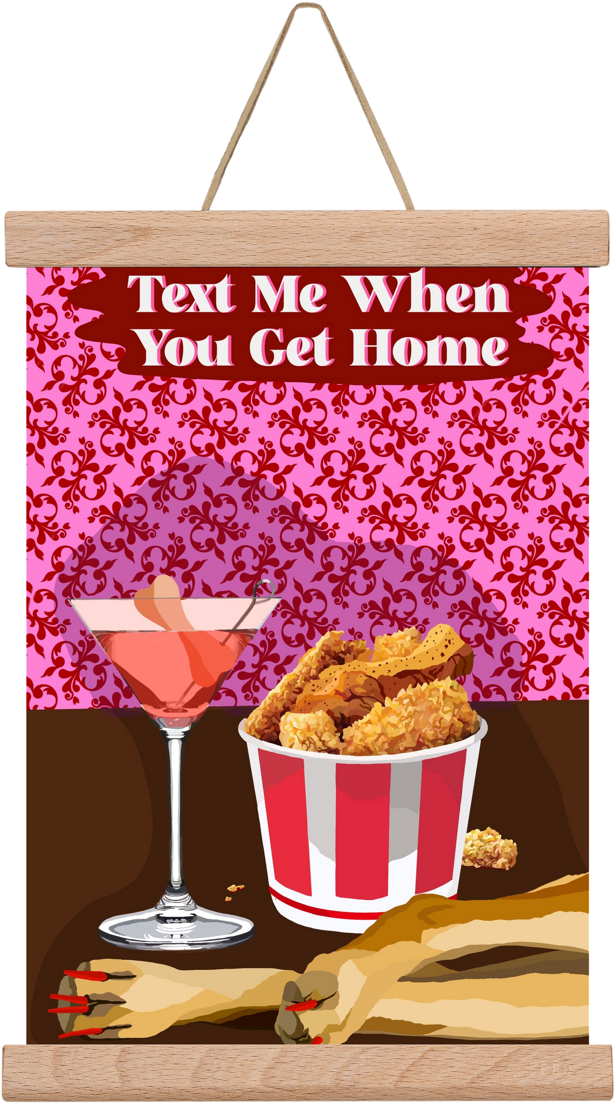 Text Me, 20x30 cm (20x30 cm), Tölgy akasztó