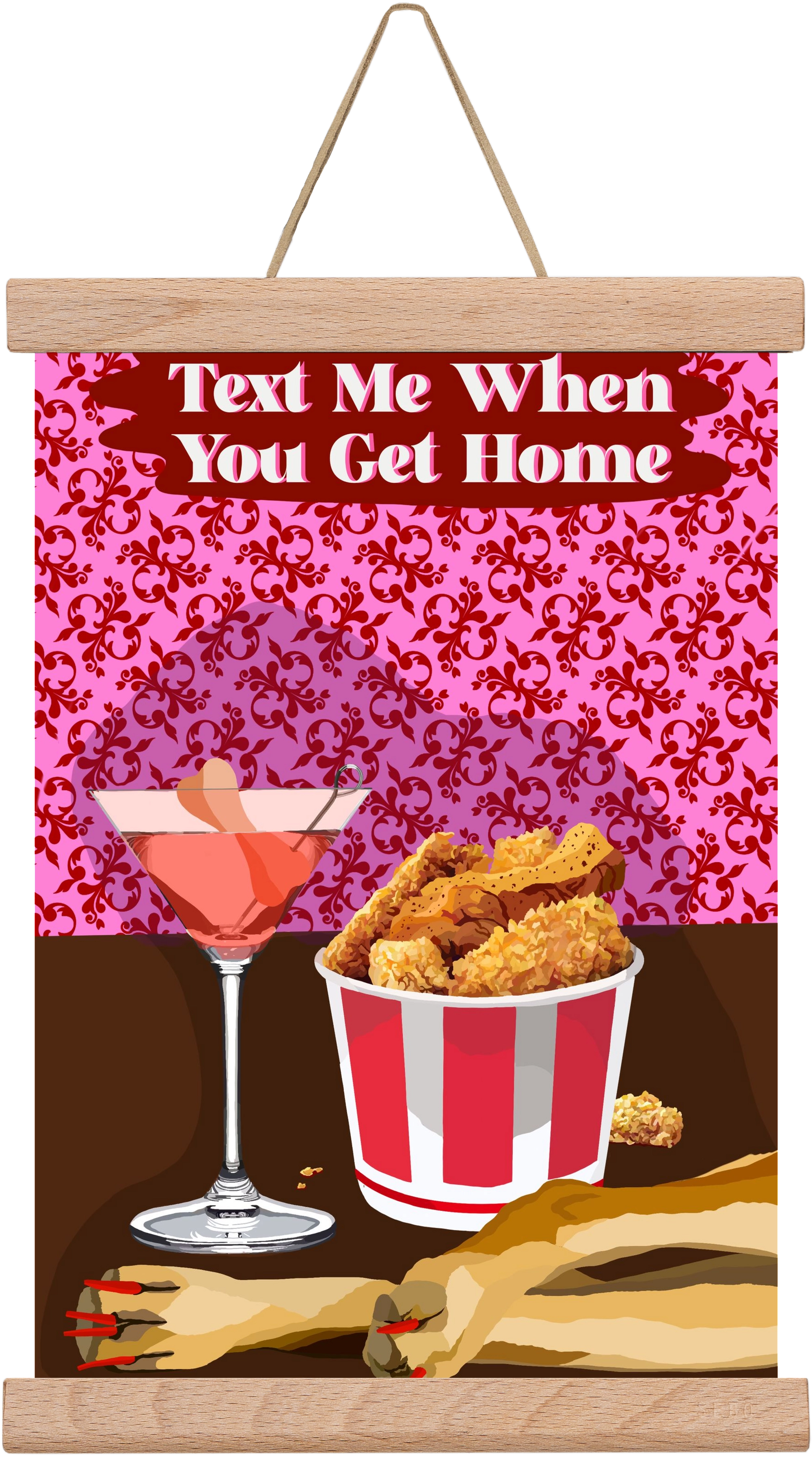 Text Me, 20x30 cm (20x30 cm), Tölgy akasztó