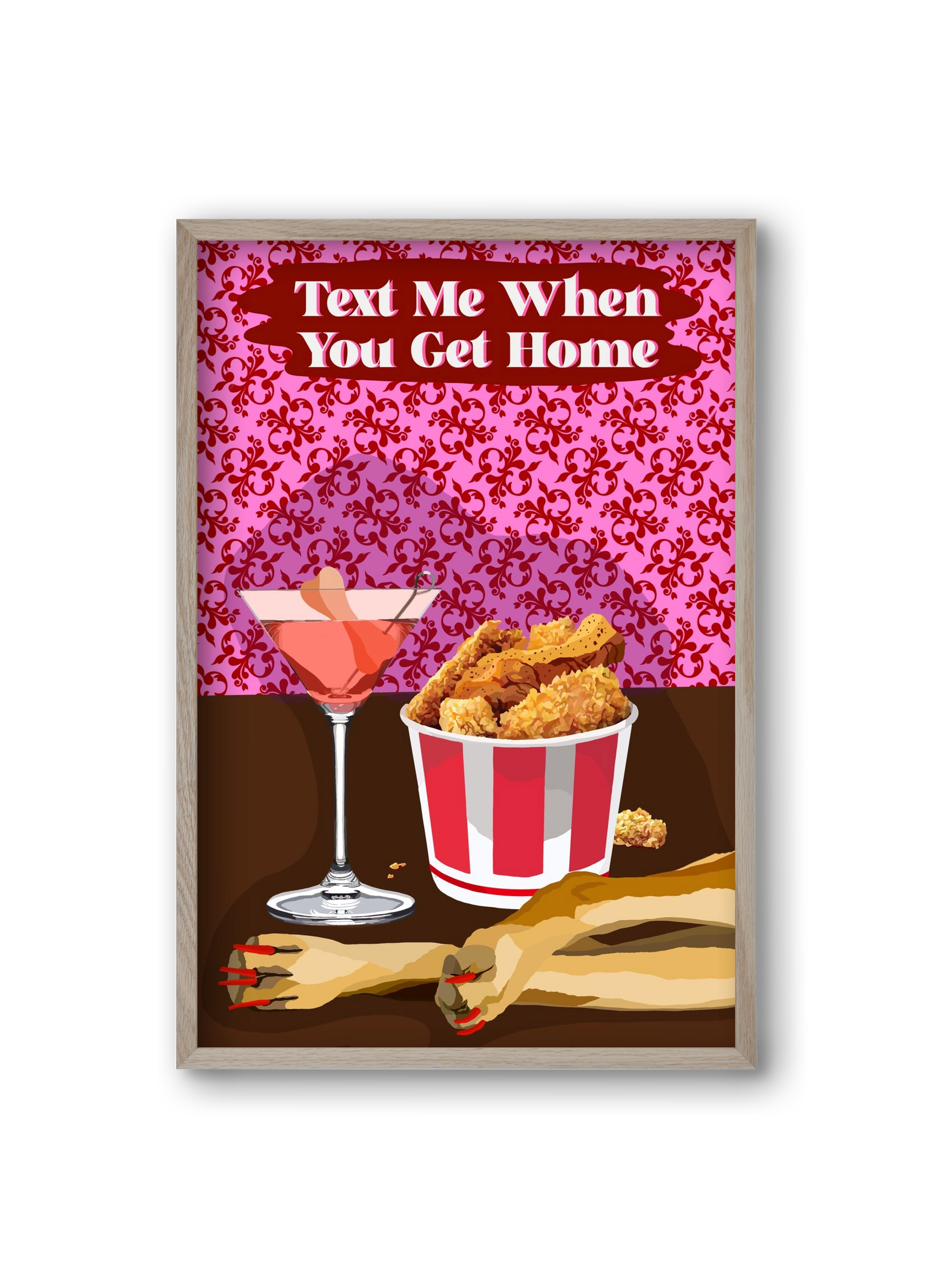 Text Me, 20x30 cm (20x30 cm), Tölgy keret