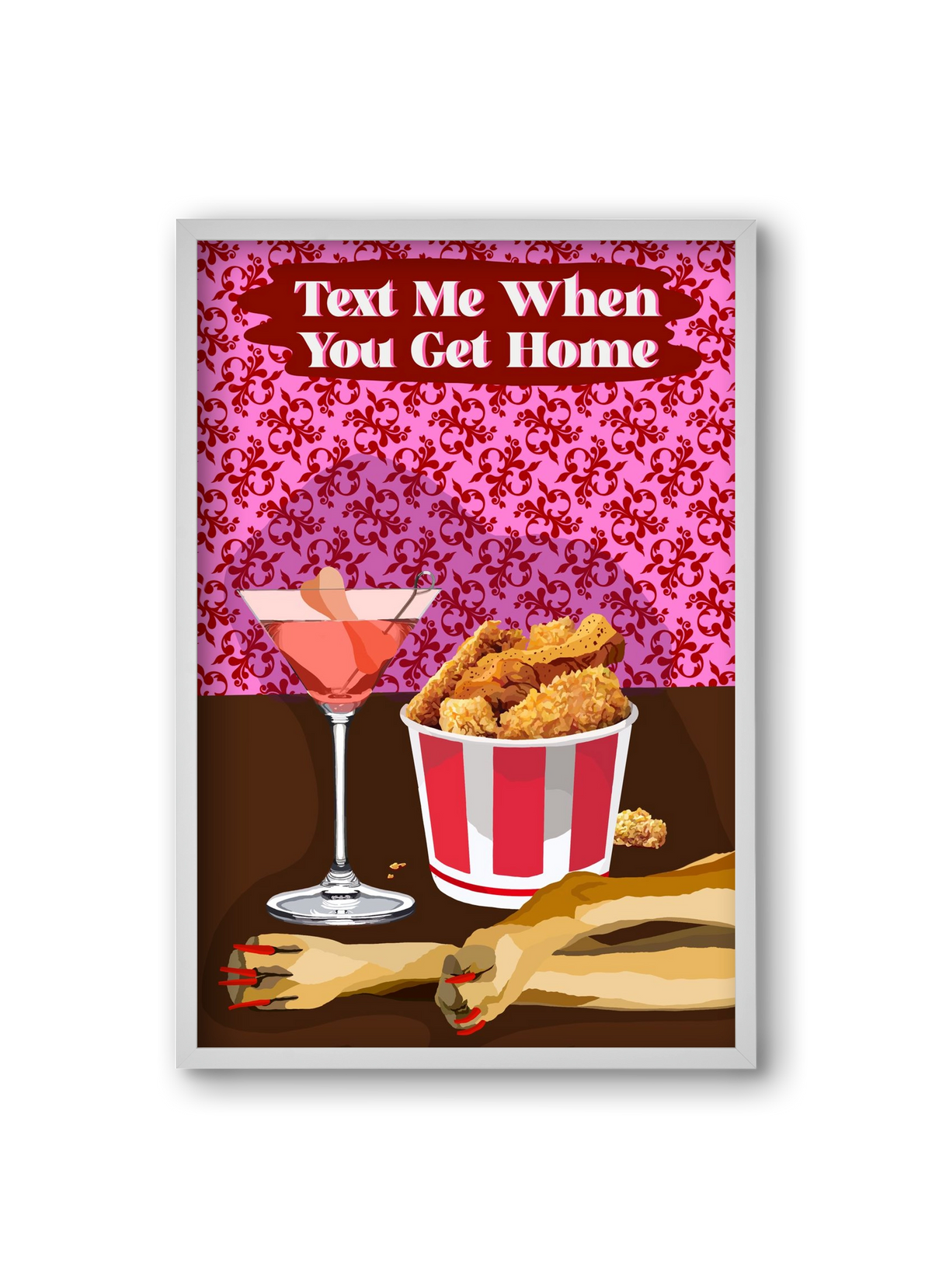 Text Me, 20x30 cm (20x30 cm), Fehér keret