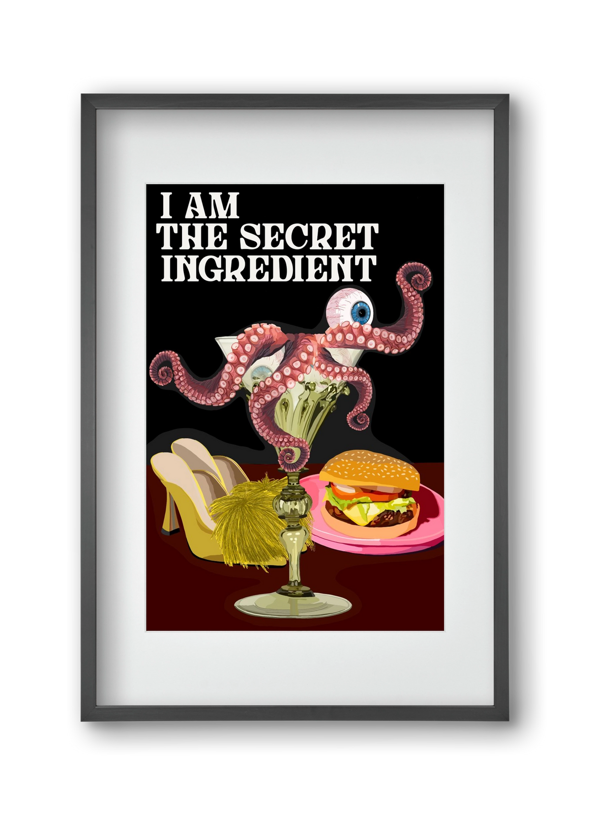 Secret Ingredient, 30x45 cm (20x30 cm), Fekete keret, paszpartuval