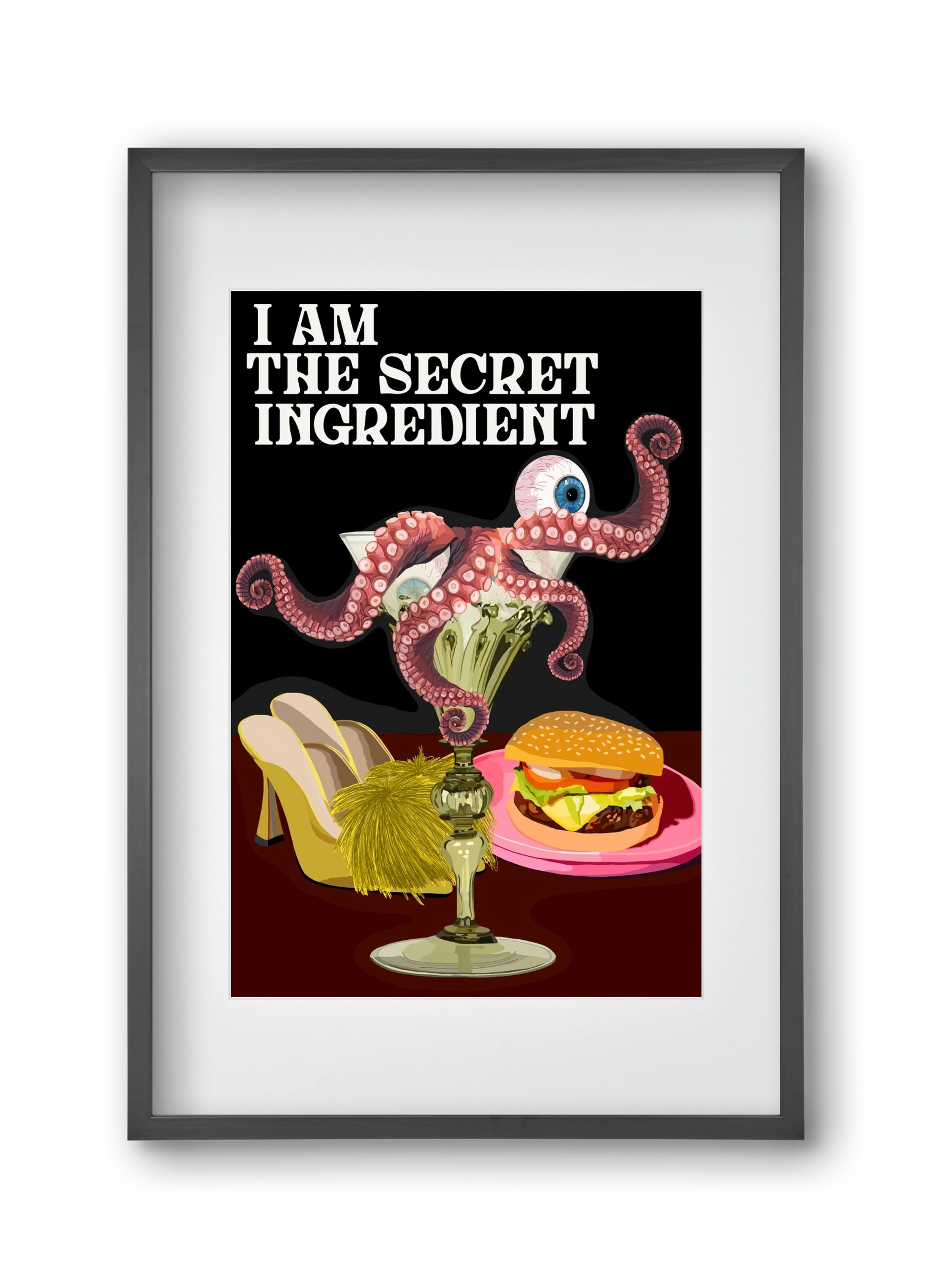 Secret Ingredient, 30x45 cm (20x30 cm), Fekete keret, paszpartuval