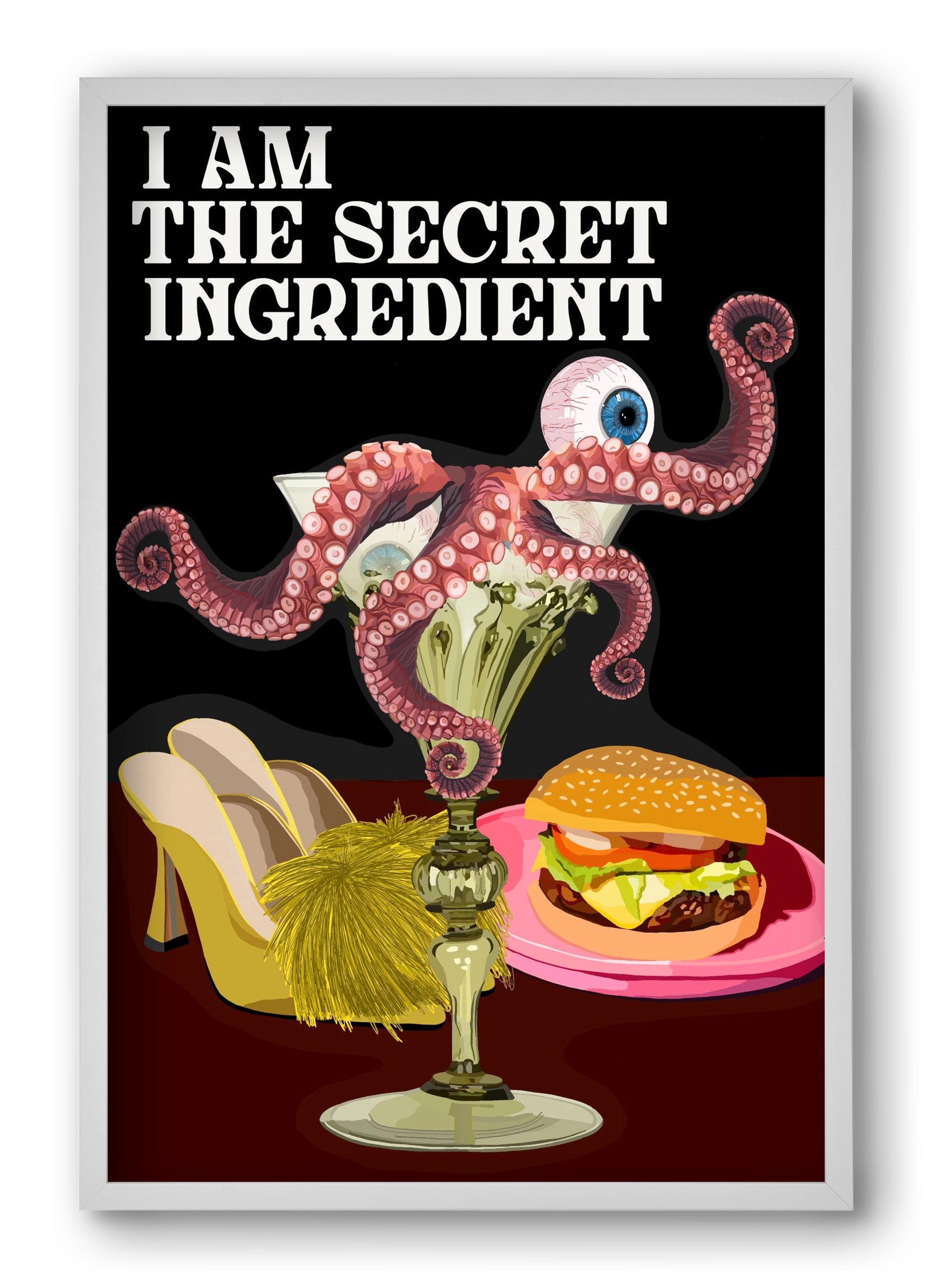 Secret Ingredient, 40x60 cm (40x60 cm), Fehér keret