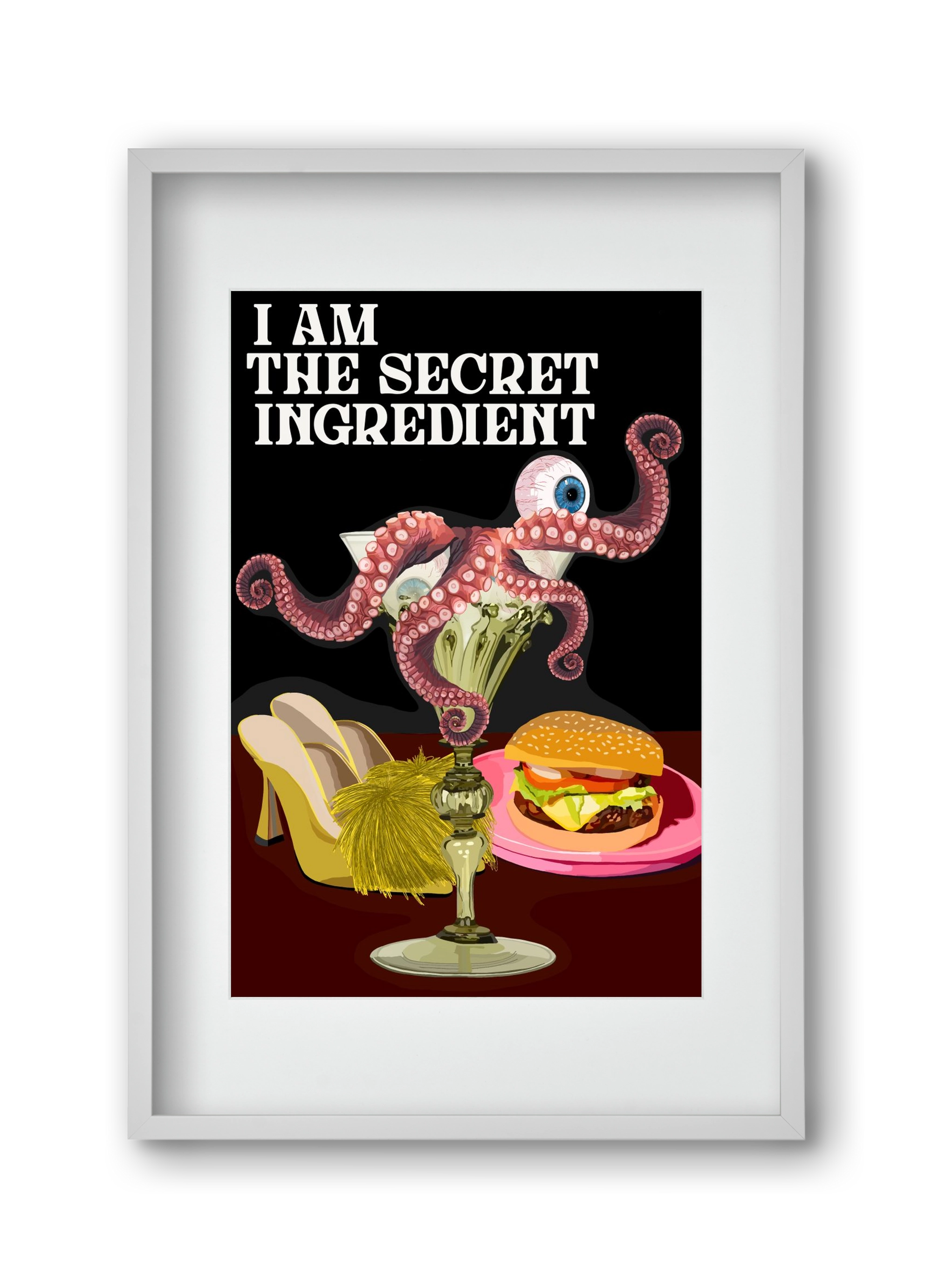 Secret Ingredient, 30x45 cm (20x30 cm), Fehér keret, paszpartuval