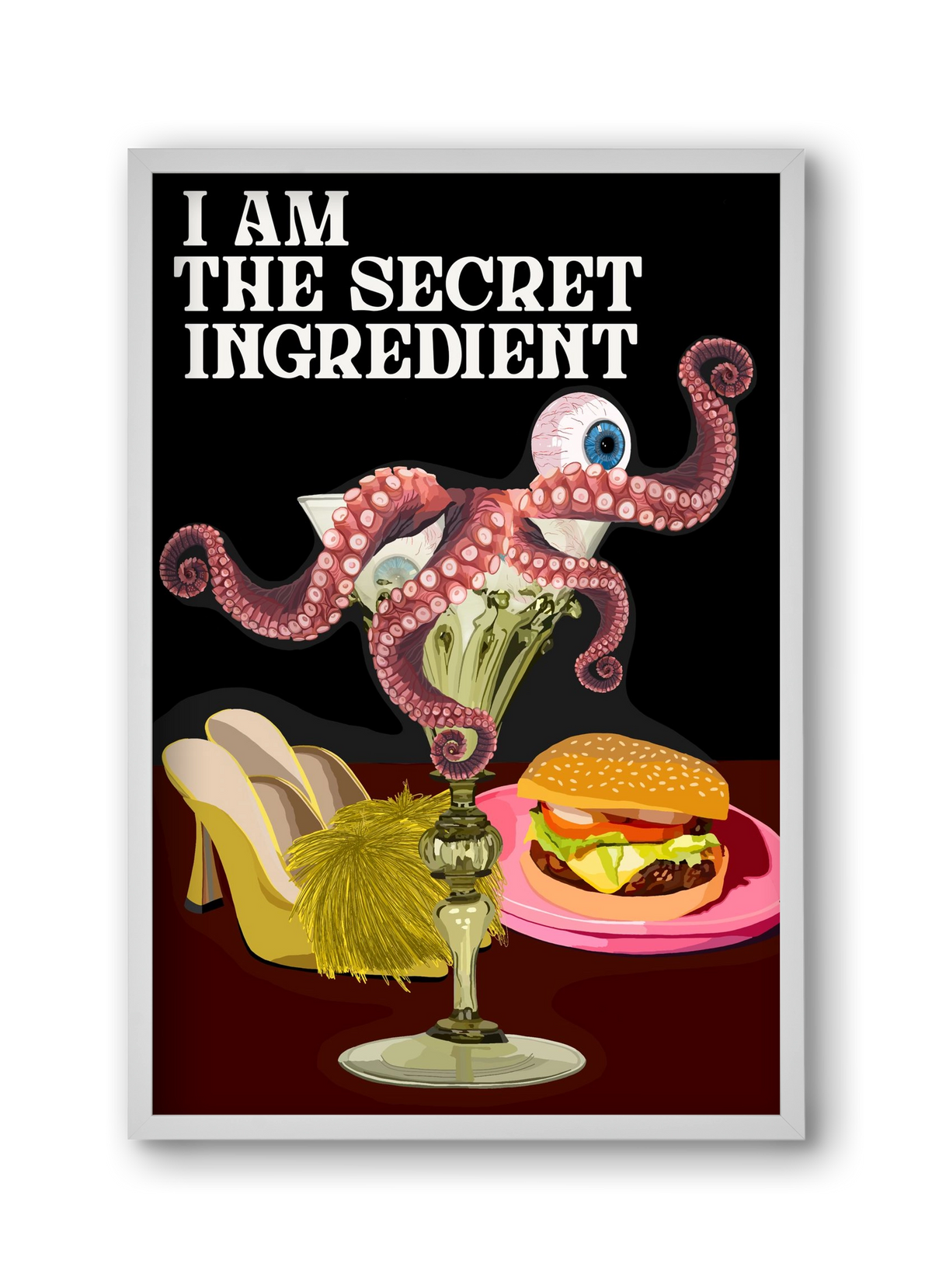 Secret Ingredient, 30x45 cm (30x45 cm), Fehér keret