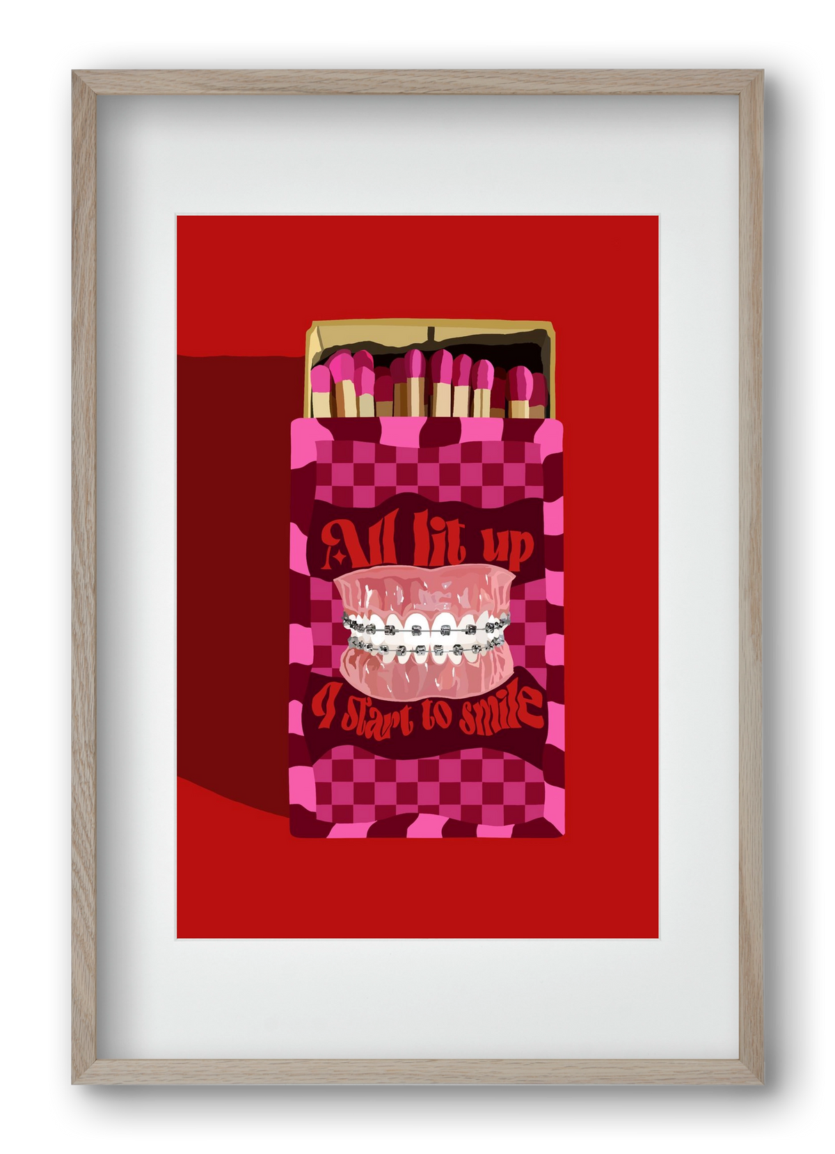 Start to smile, 40x60 cm (30x45 cm), Tölgy keret, paszpartuval