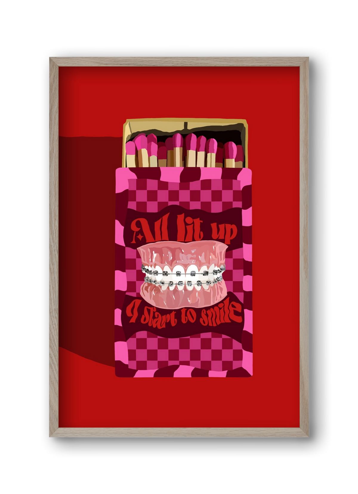 Start to smile, 30x45 cm (30x45 cm), Tölgy keret