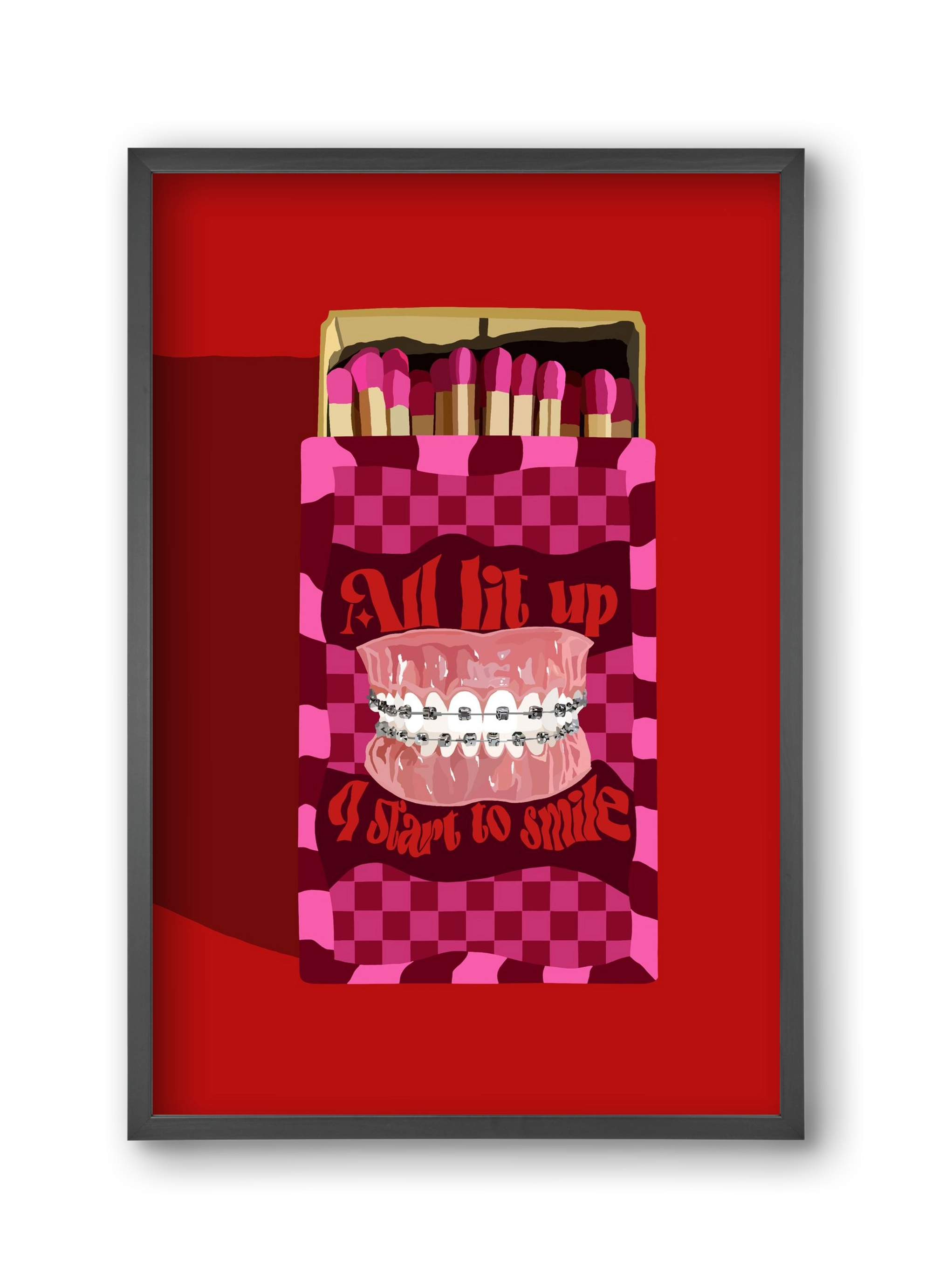 Start to smile, 30x45 cm (30x45 cm), Fekete keret