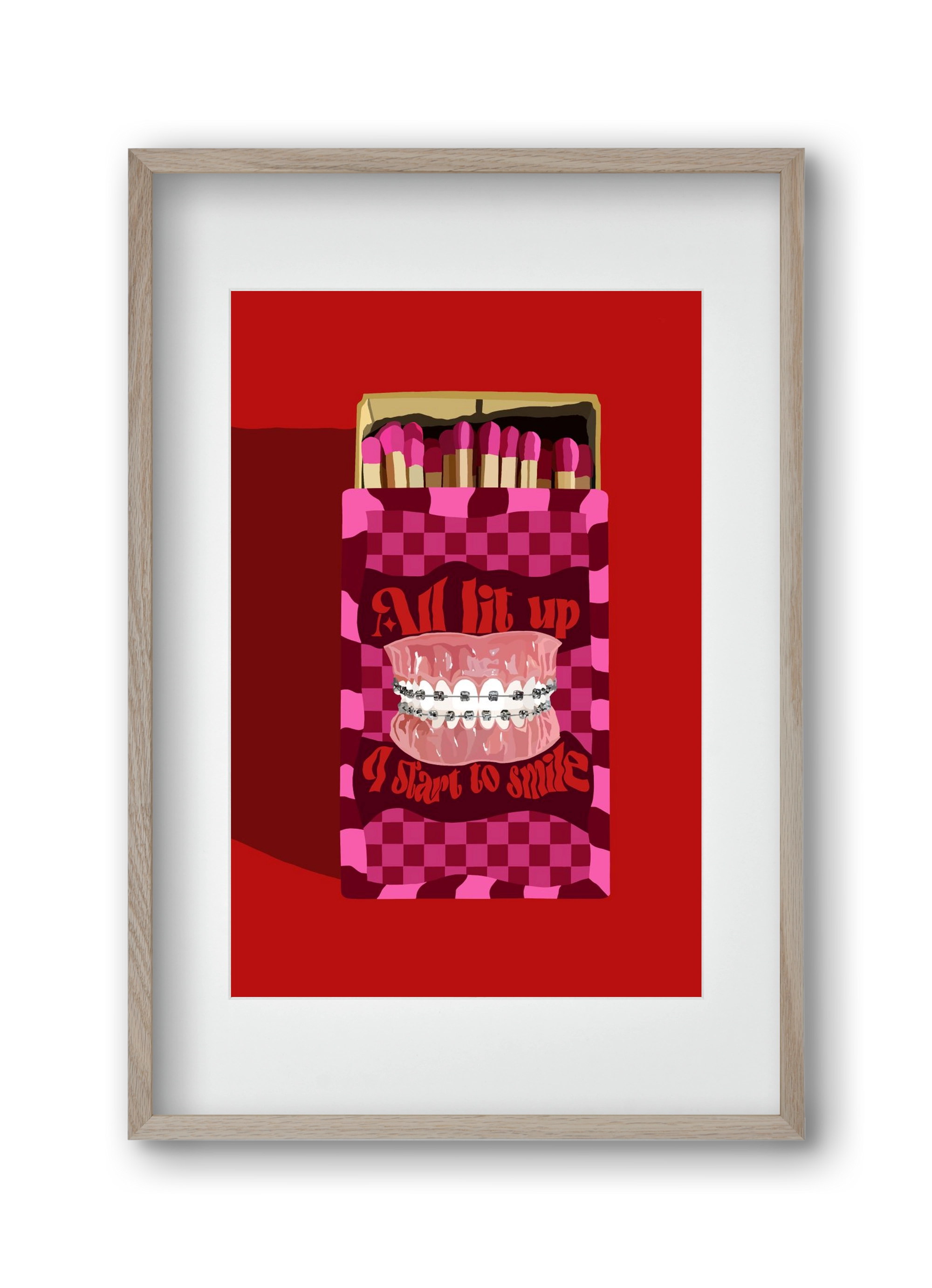 Start to smile, 30x45 cm (20x30 cm), Tölgy keret, paszpartuval