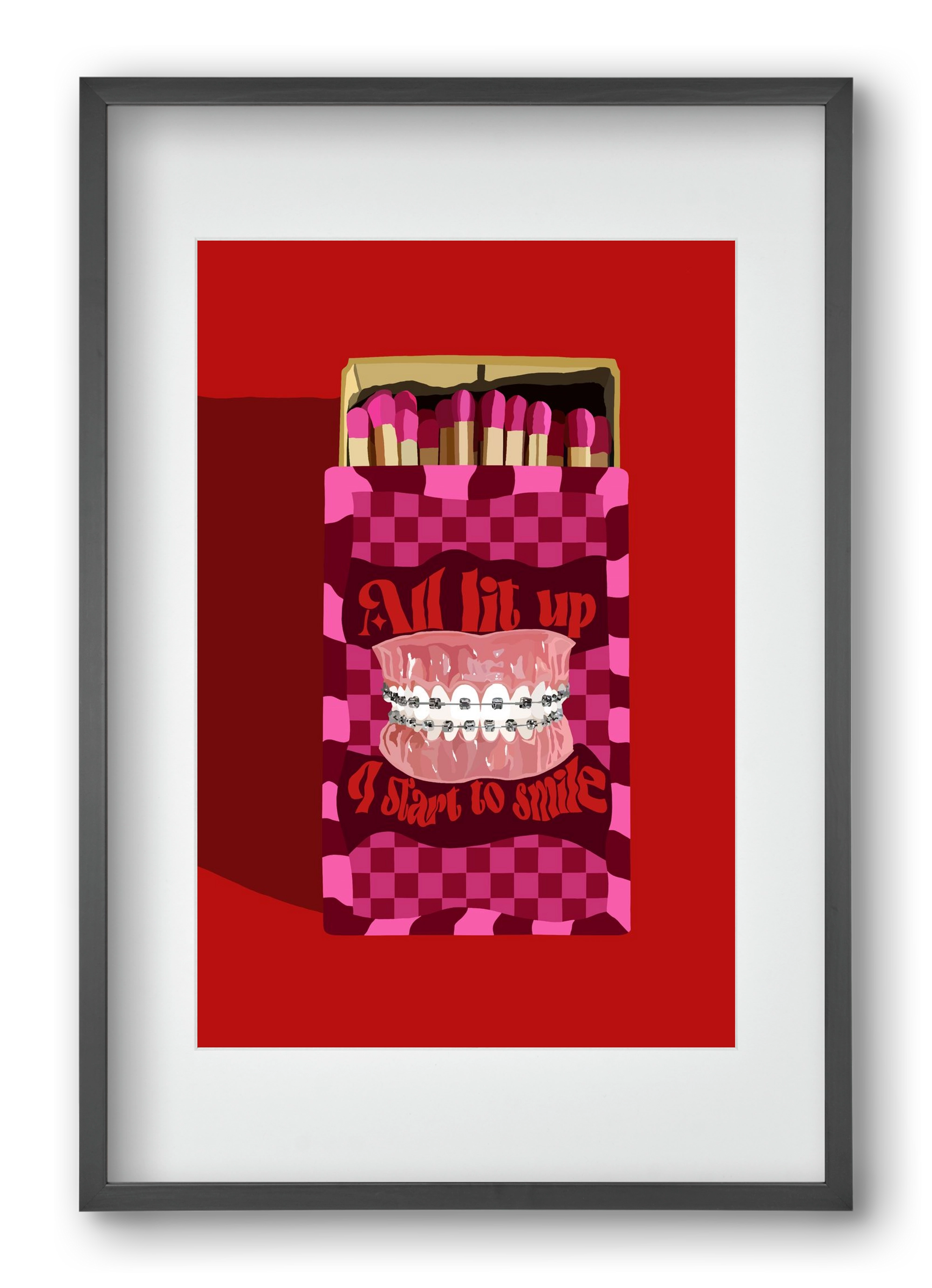 Start to smile, 40x60 cm (30x45 cm), Fekete keret, paszpartuval