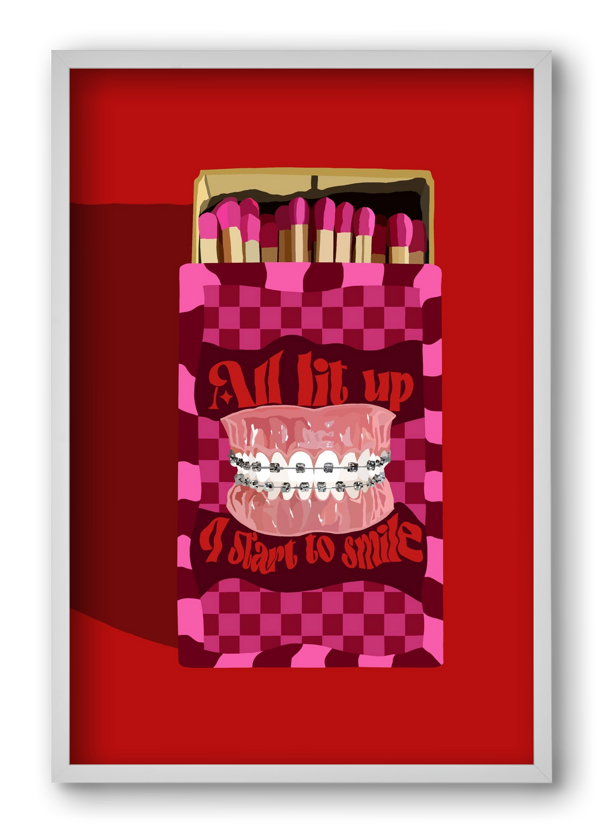 Start to smile, 40x60 cm (40x60 cm), Fehér keret