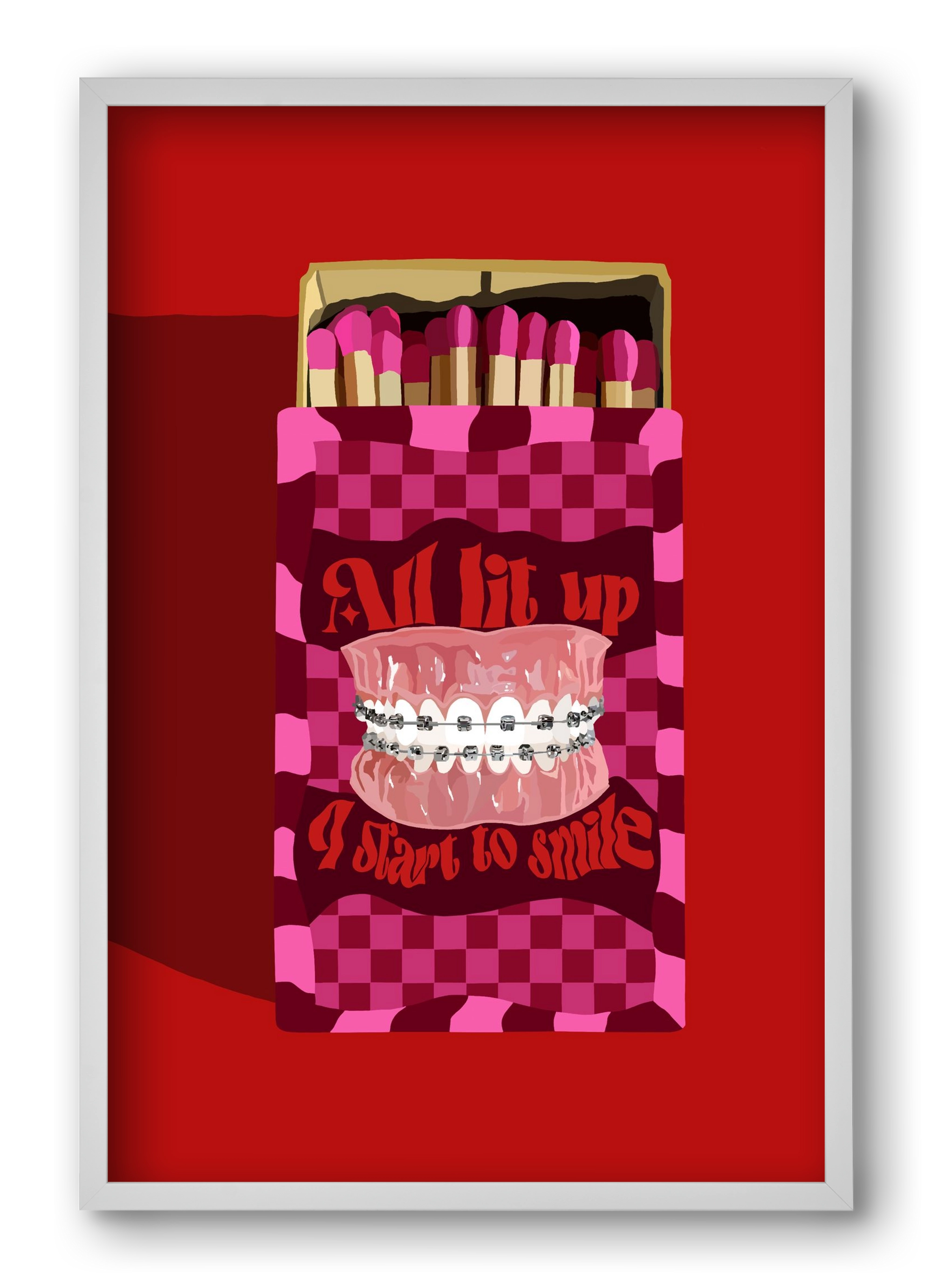 Start to smile, 40x60 cm (40x60 cm), Fehér keret