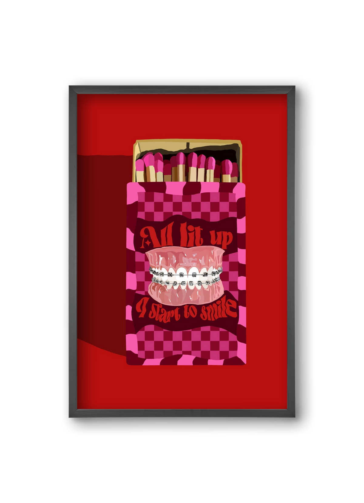 Start to smile, 20x30 cm (20x30 cm), Fekete keret