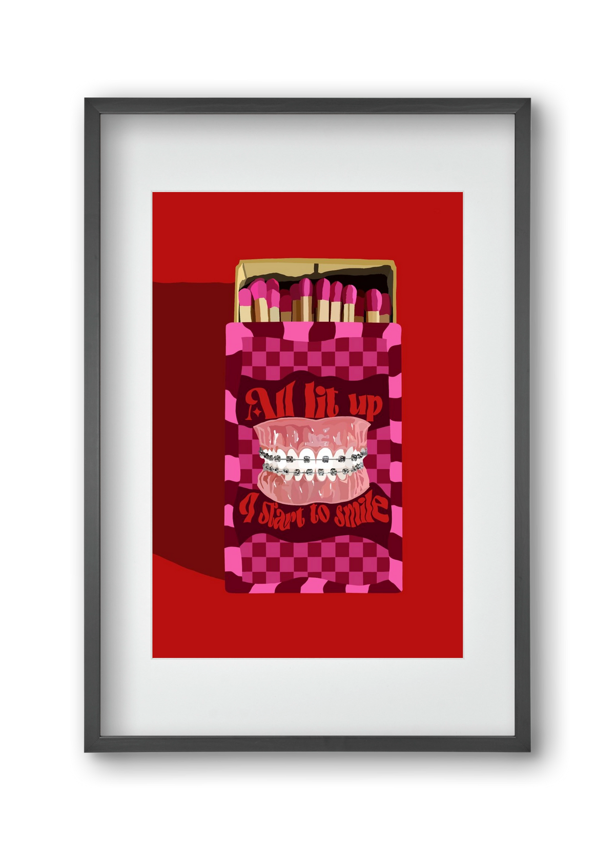 Start to smile, 30x45 cm (20x30 cm), Fekete keret, paszpartuval