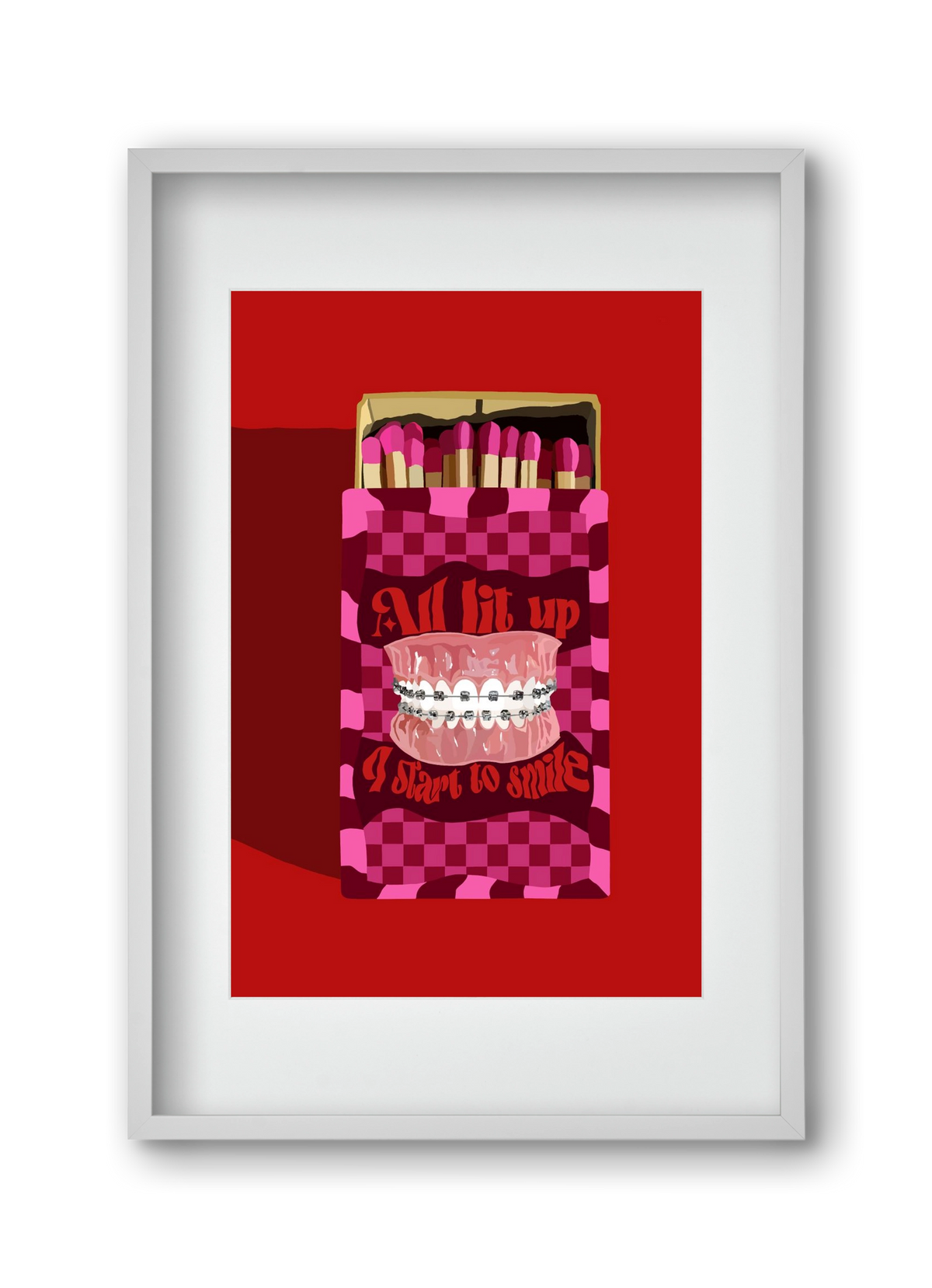 Start to smile, 30x45 cm (20x30 cm), Fehér keret, paszpartuval