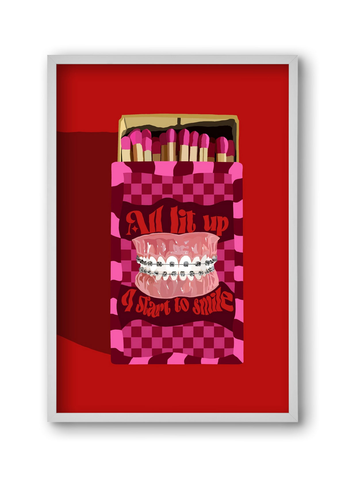 Start to smile, 30x45 cm (30x45 cm), Fehér keret