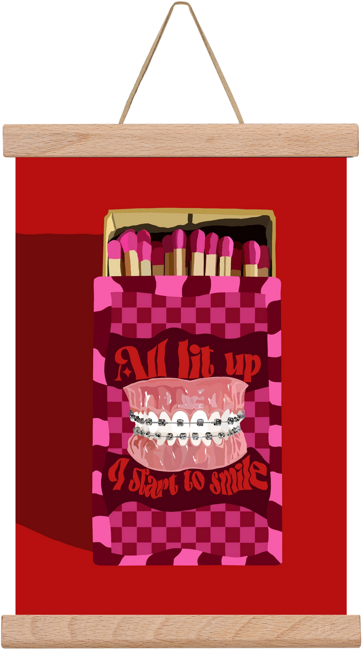 Start to smile, 20x30 cm (20x30 cm), Tölgy akasztó