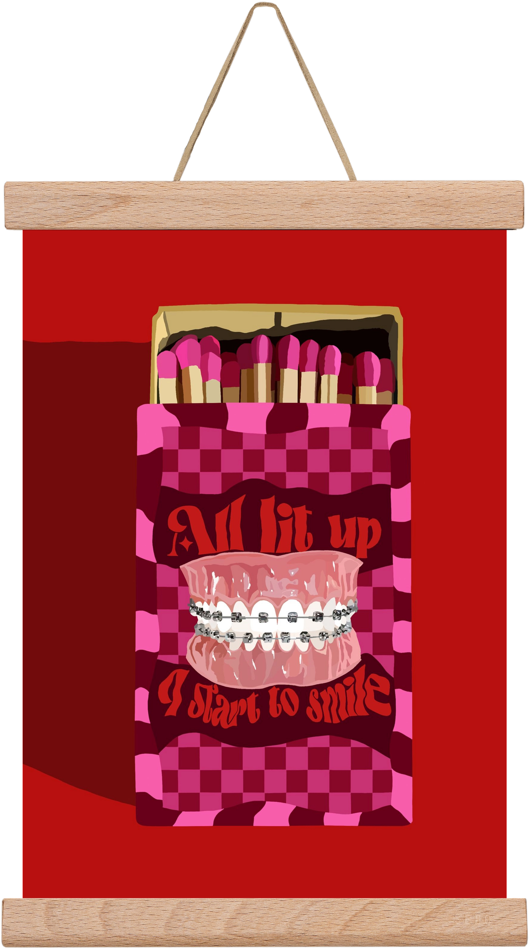 Start to smile, 20x30 cm (20x30 cm), Tölgy akasztó