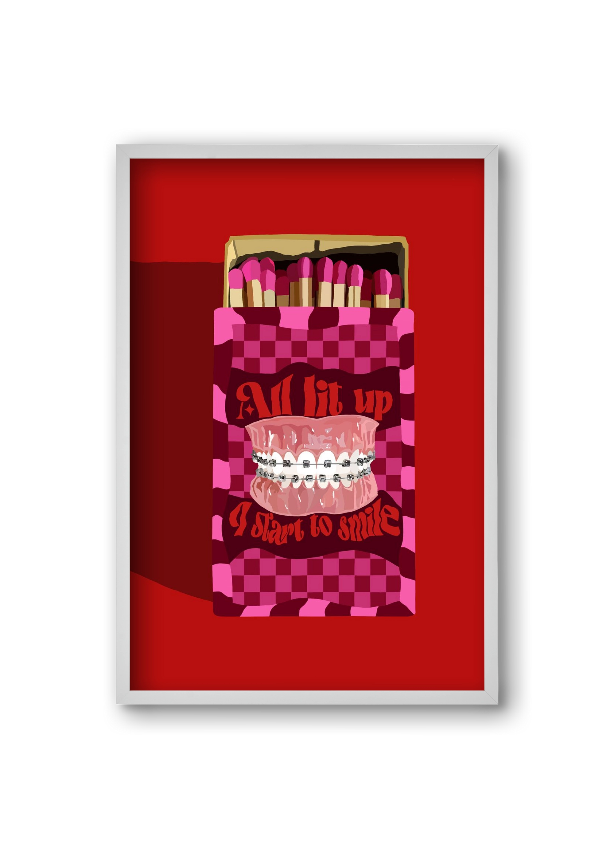 Start to smile, 20x30 cm (20x30 cm), Fehér keret