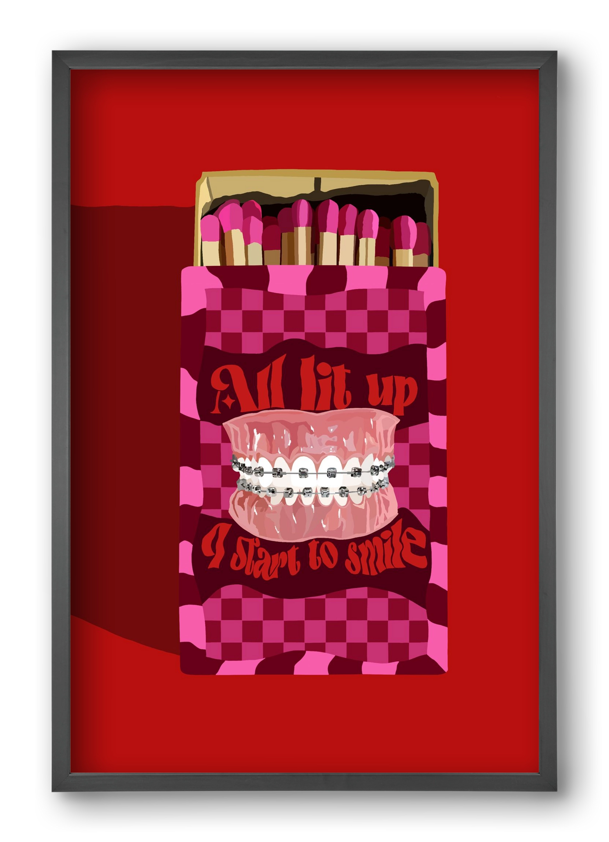 Start to smile, 40x60 cm (40x60 cm), Fekete keret