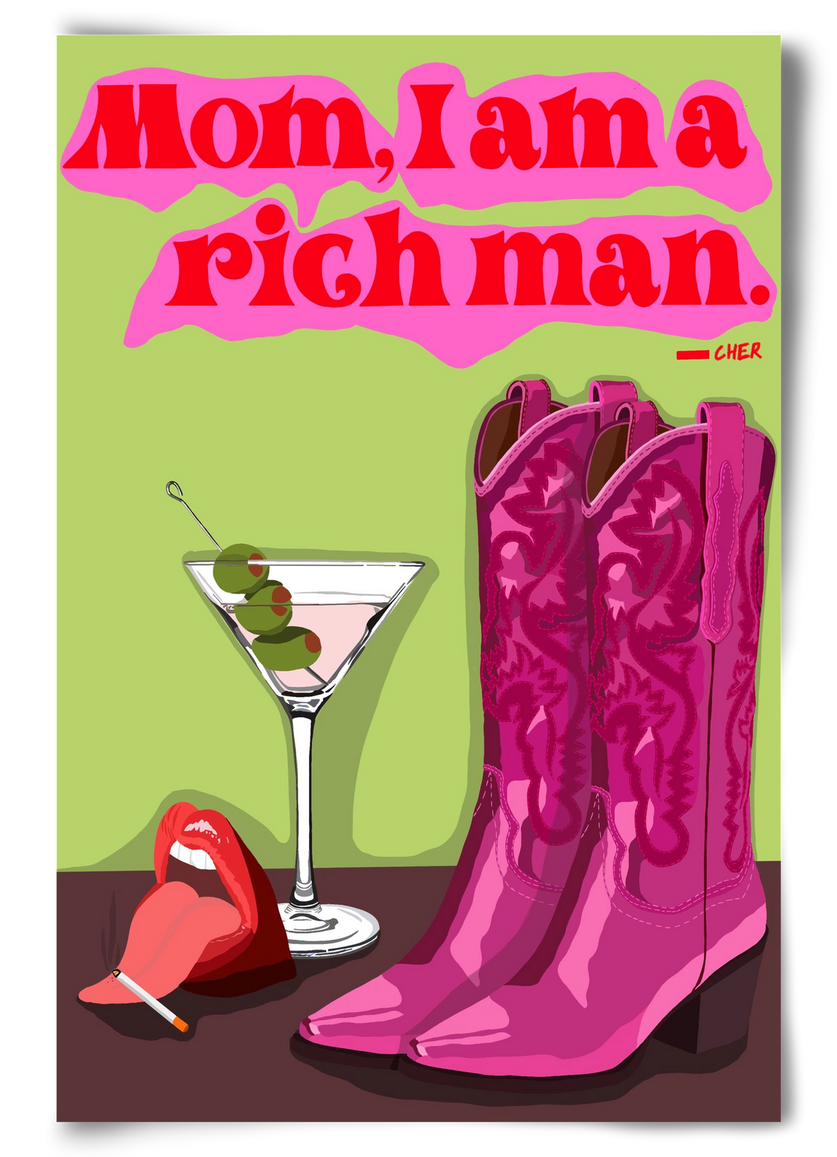 Cher, 60x90 cm, Keret nélkül