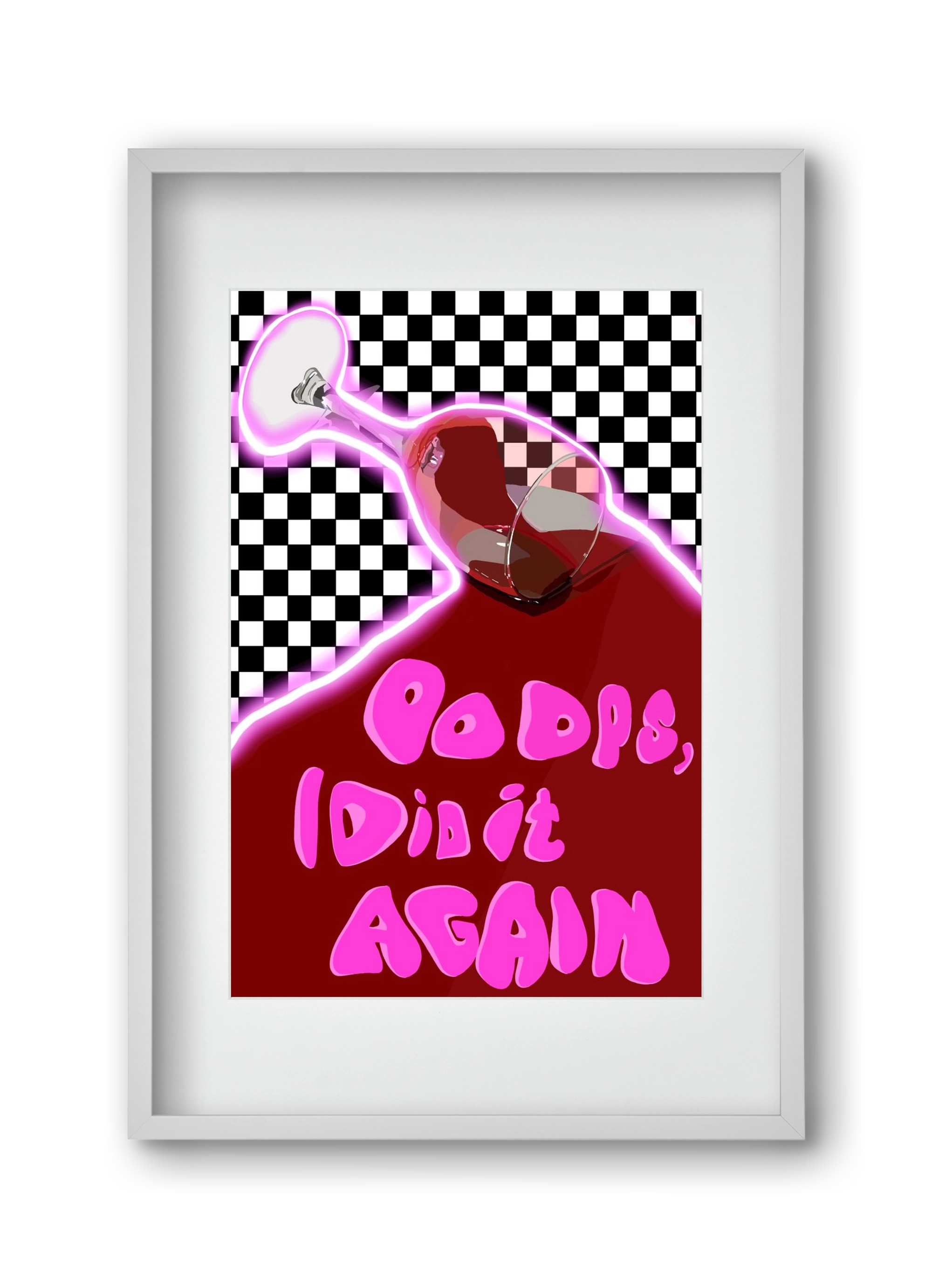 Ooops..., 30x45 cm (20x30 cm), Fehér keret, paszpartuval