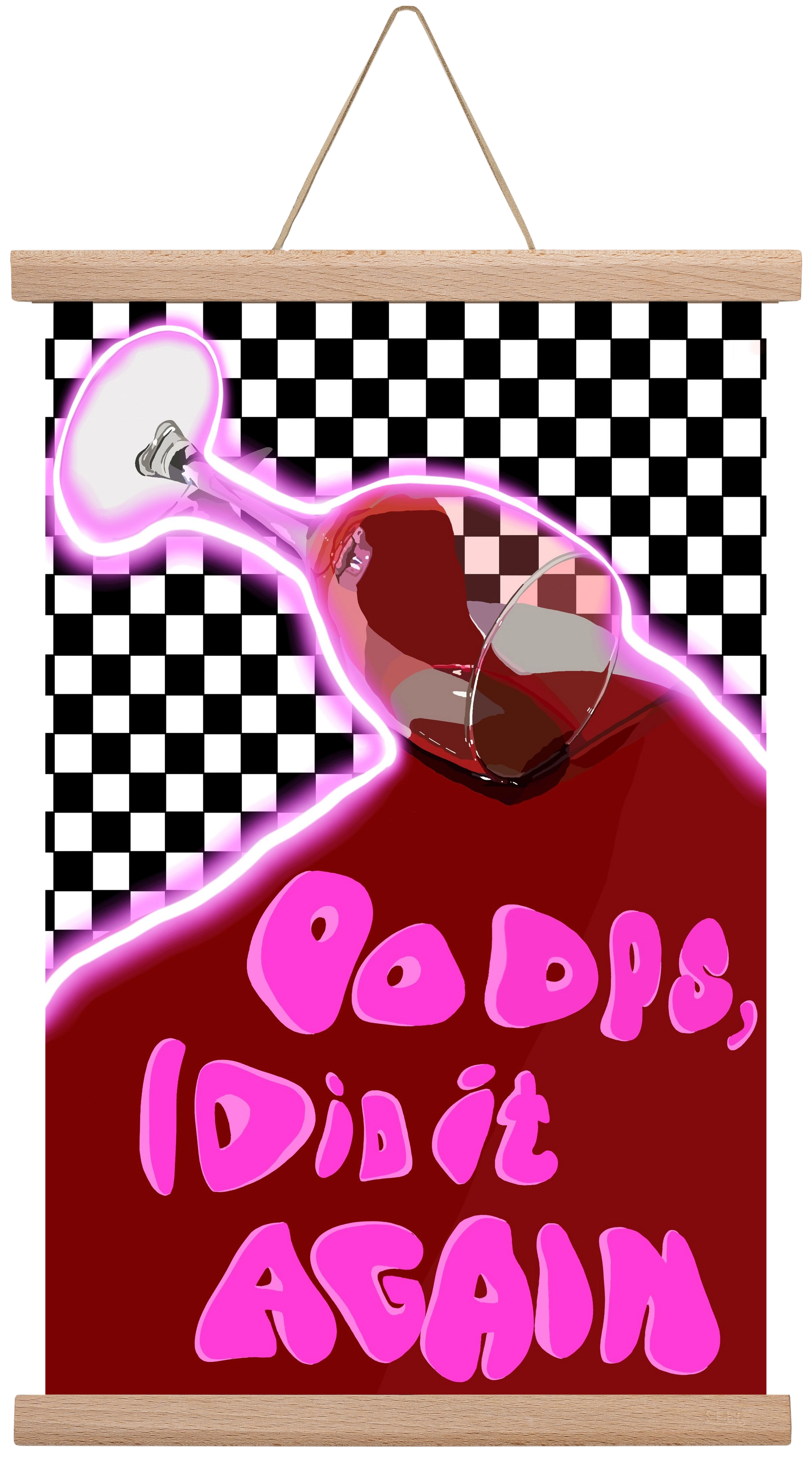 Ooops..., 30x45 cm (30x45 cm), Tölgy akasztó