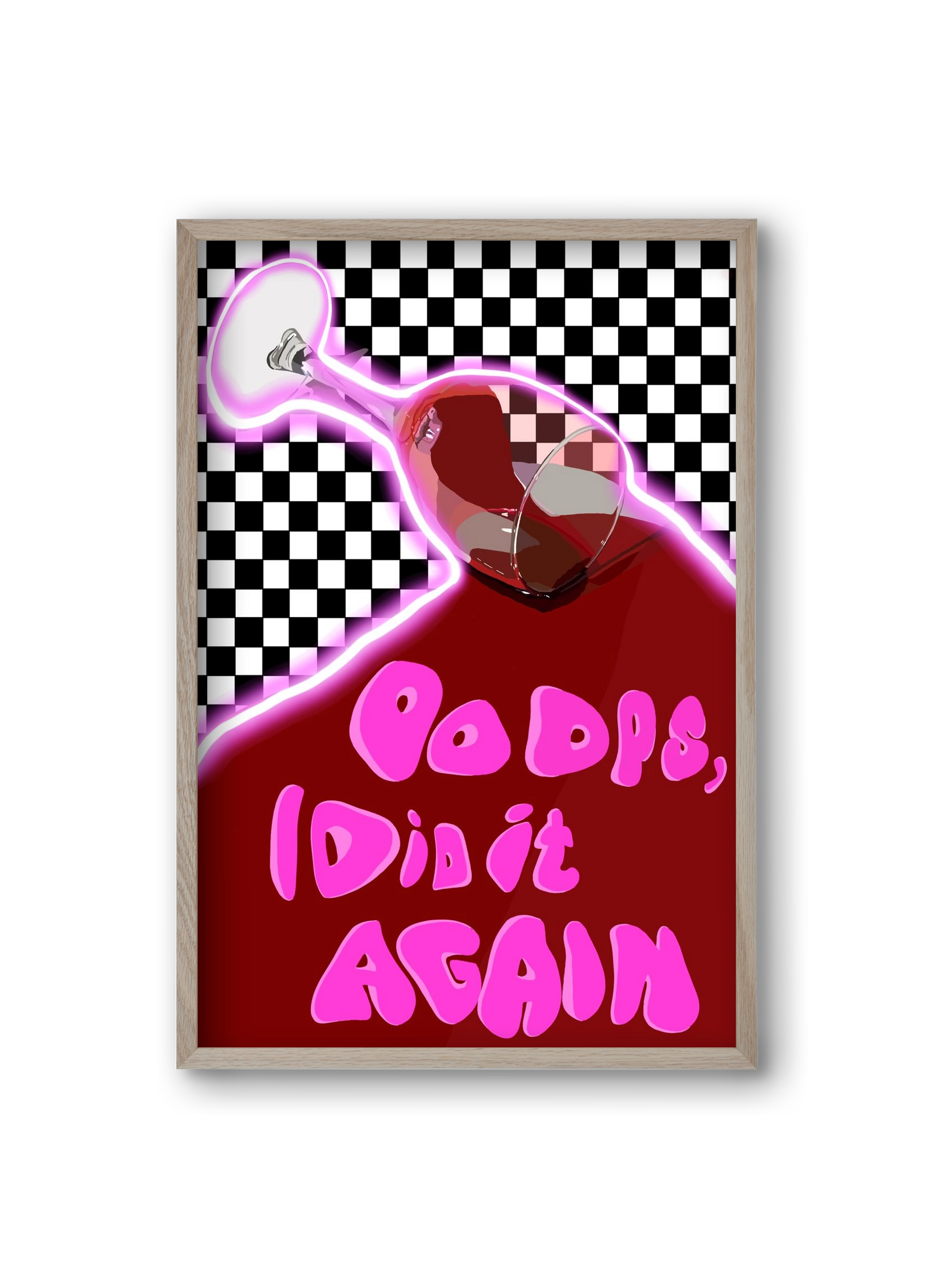 Ooops..., 20x30 cm (20x30 cm), Tölgy keret