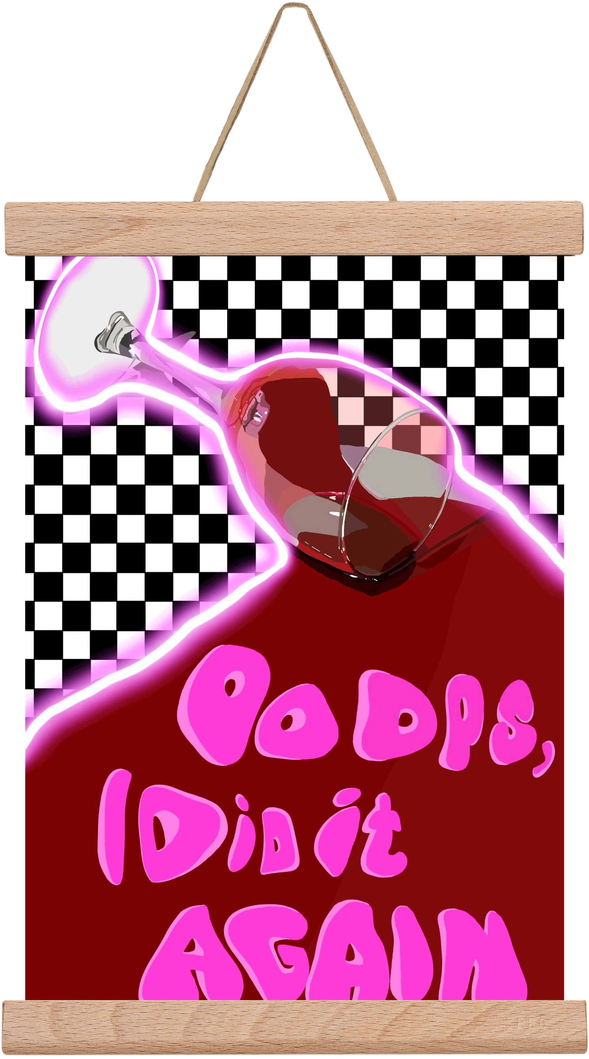 Ooops..., 20x30 cm (20x30 cm), Tölgy akasztó