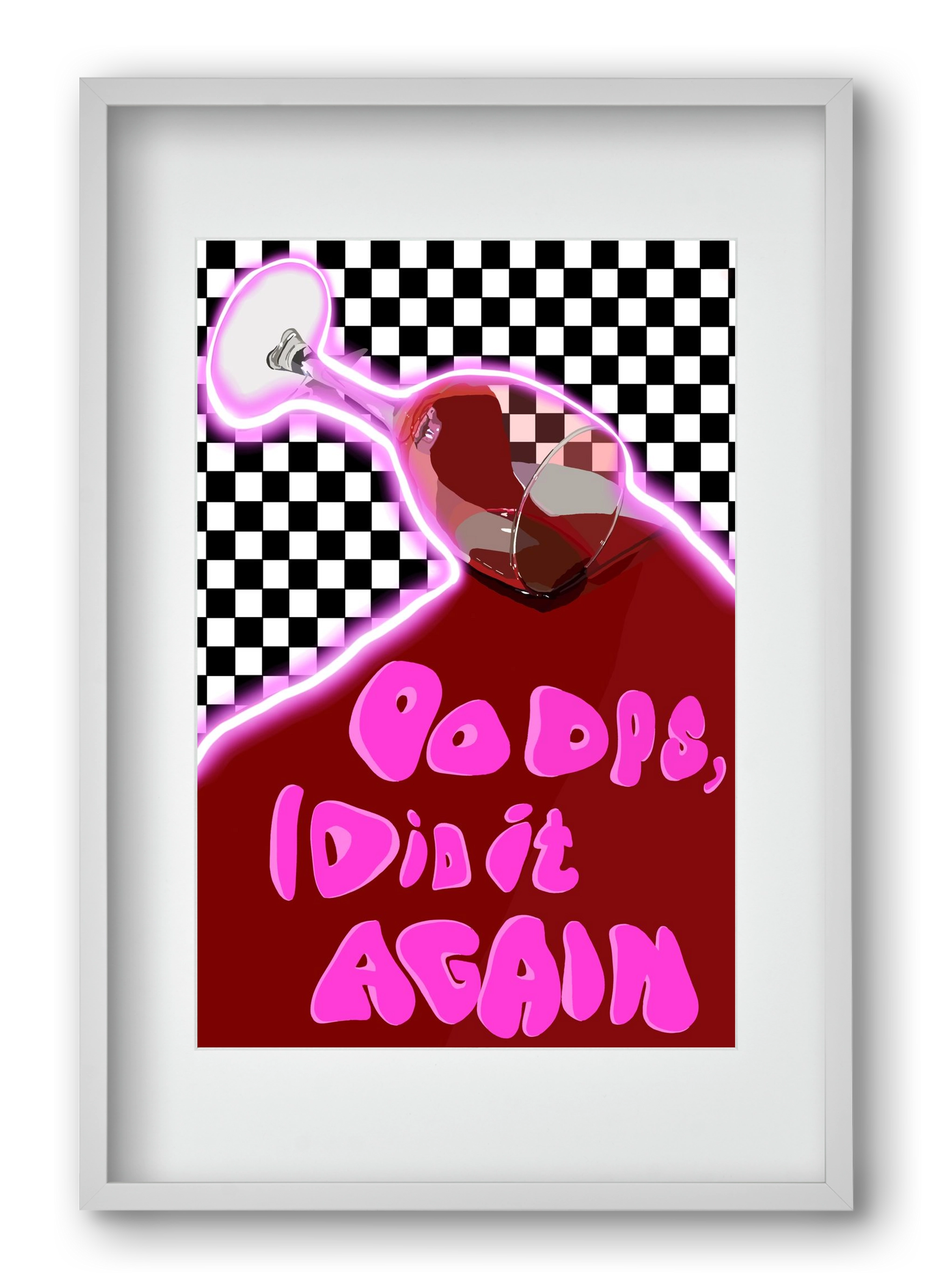 Ooops..., 40x60 cm (30x45 cm), Fehér keret, paszpartuval