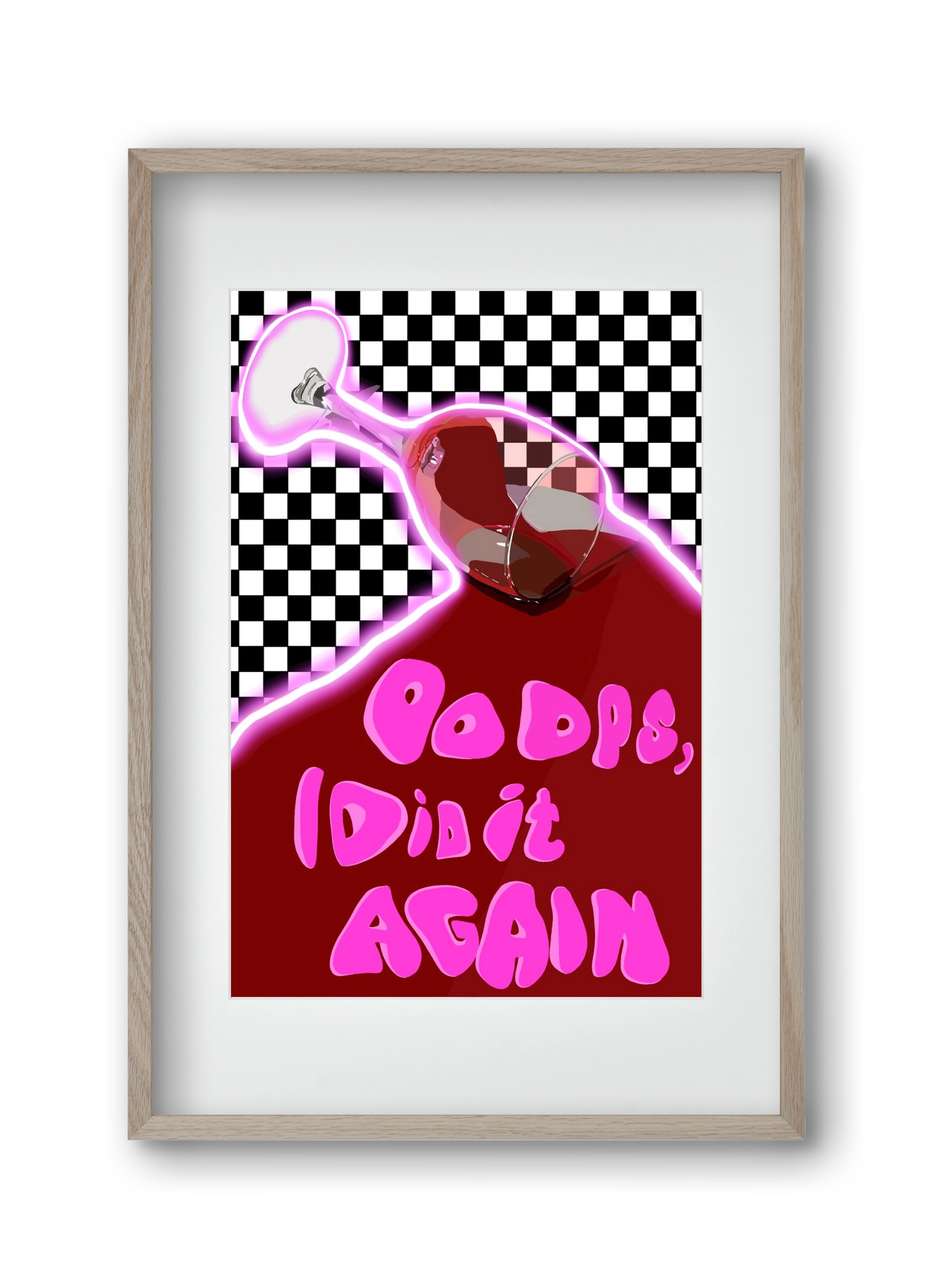 Ooops..., 30x45 cm (20x30 cm), Tölgy keret, paszpartuval