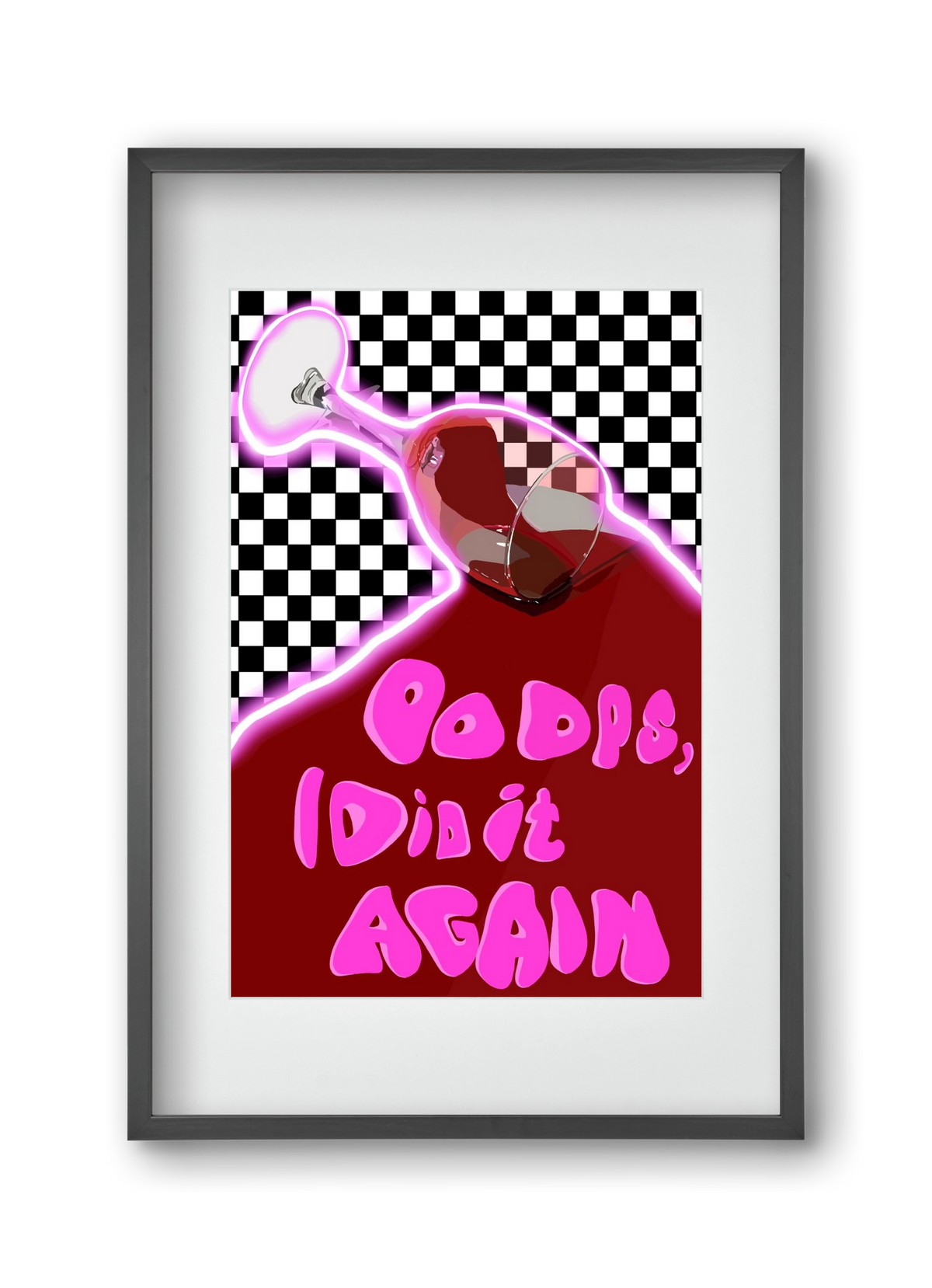 Ooops..., 30x45 cm (20x30 cm), Fekete keret, paszpartuval