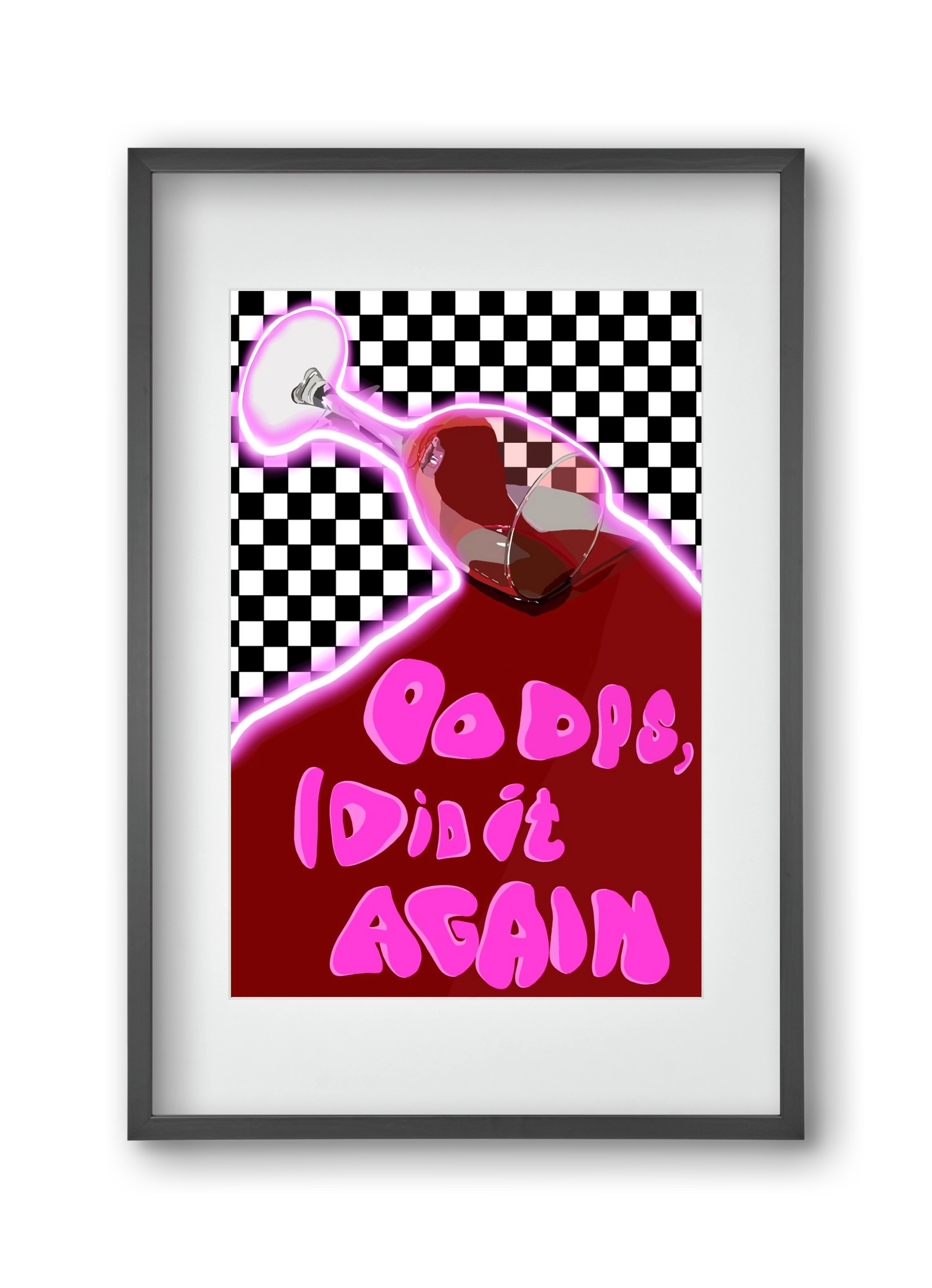 Ooops..., 30x45 cm (20x30 cm), Fekete keret, paszpartuval