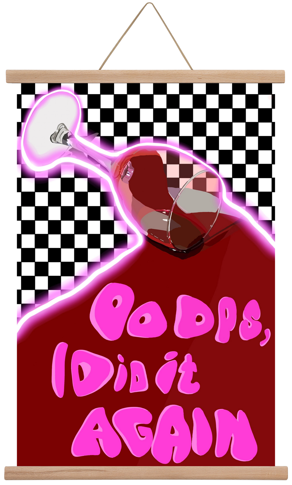 Ooops..., 40x60 cm (40x60 cm), Tölgy akasztó