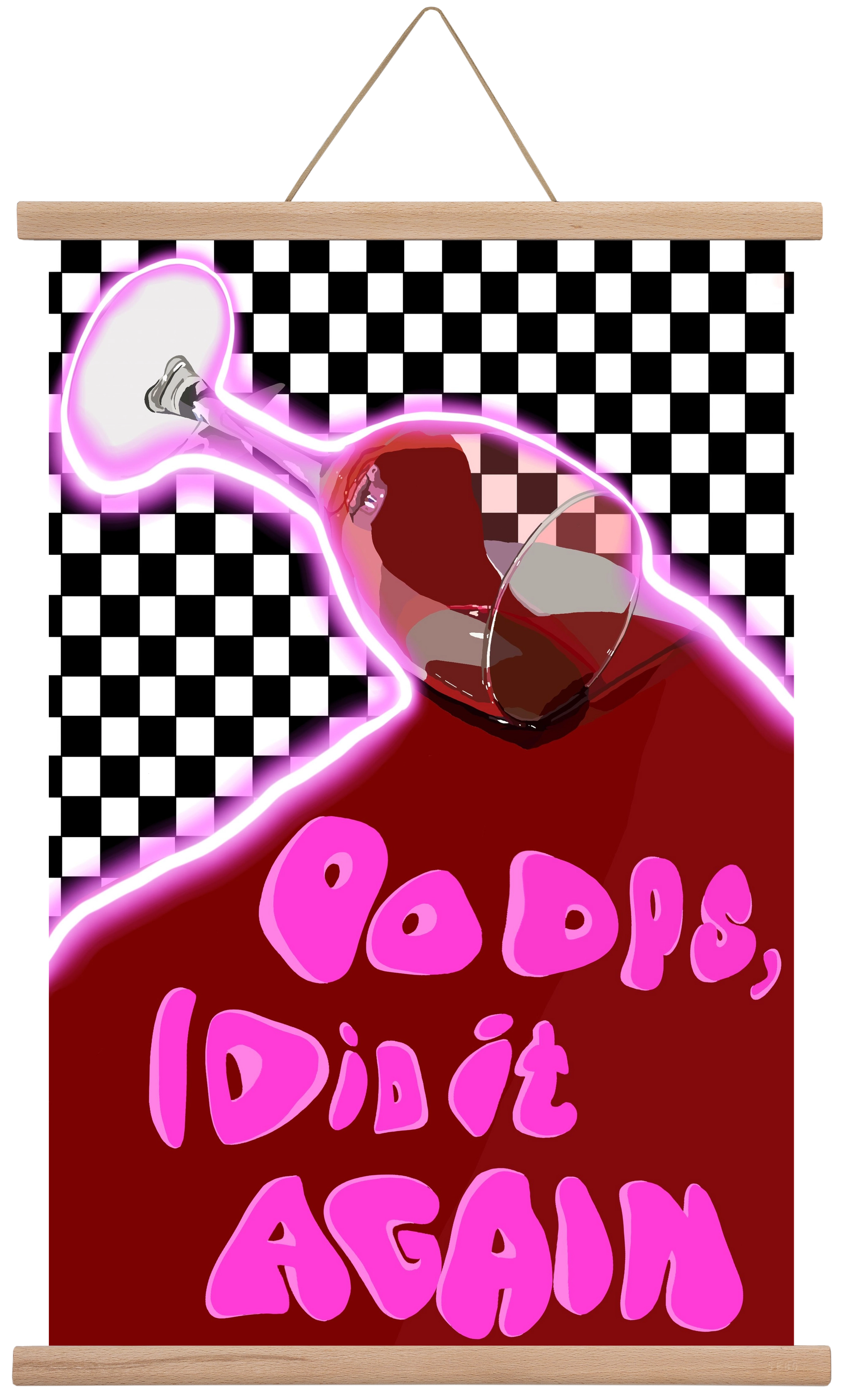 Ooops..., 40x60 cm (40x60 cm), Tölgy akasztó