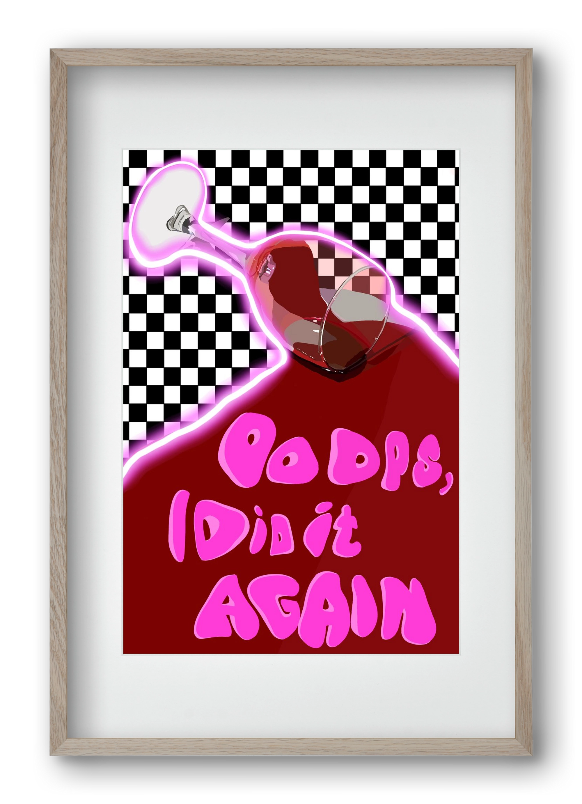 Ooops..., 40x60 cm (30x45 cm), Tölgy keret, paszpartuval