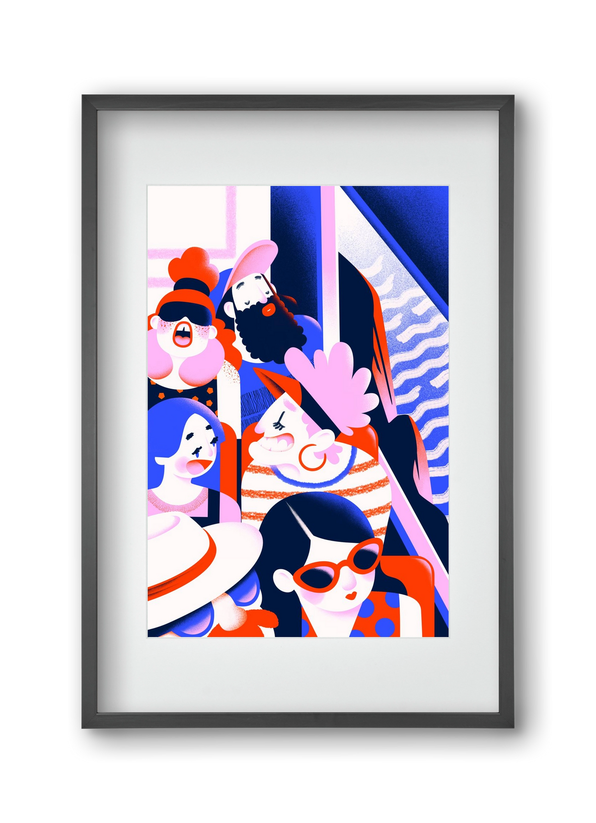 Summer trip, 30x45 cm (20x30 cm), Fekete keret, paszpartuval