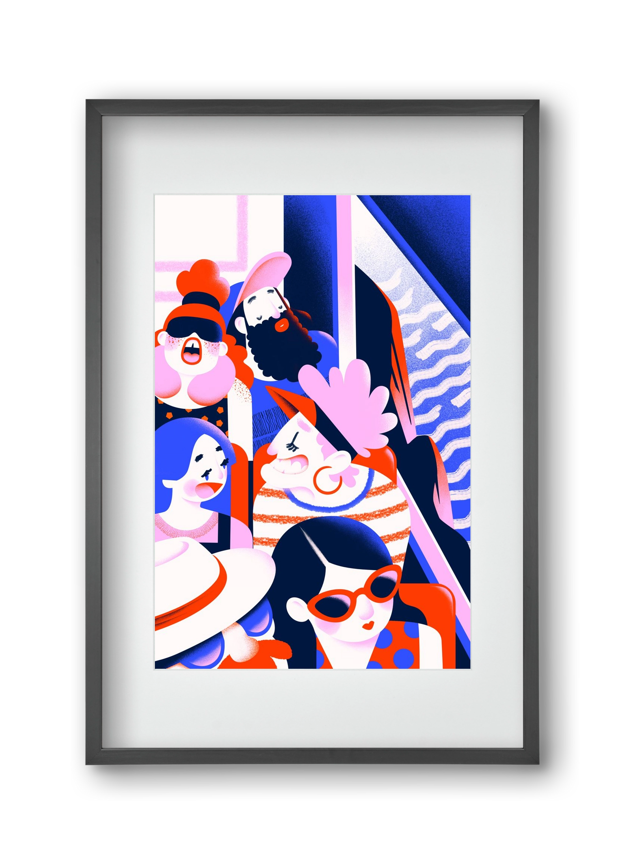 Summer trip, 30x45 cm (20x30 cm), Fekete keret, paszpartuval