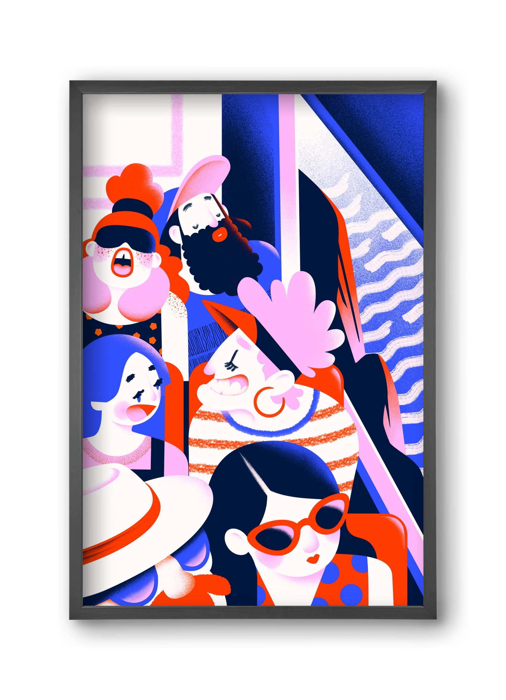 Summer trip, 30x45 cm (30x45 cm), Fekete keret