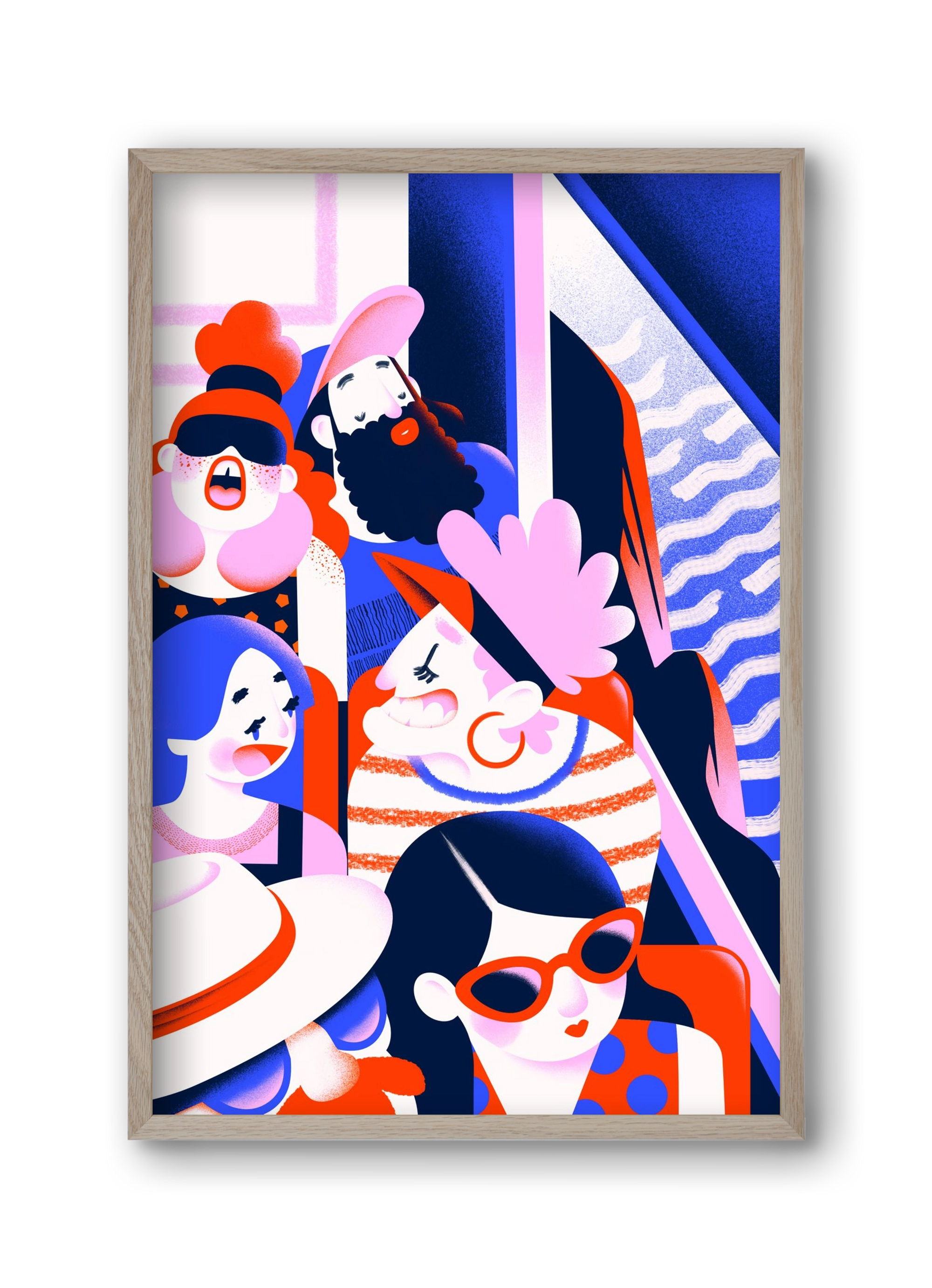 Summer trip, 30x45 cm (30x45 cm), Tölgy keret