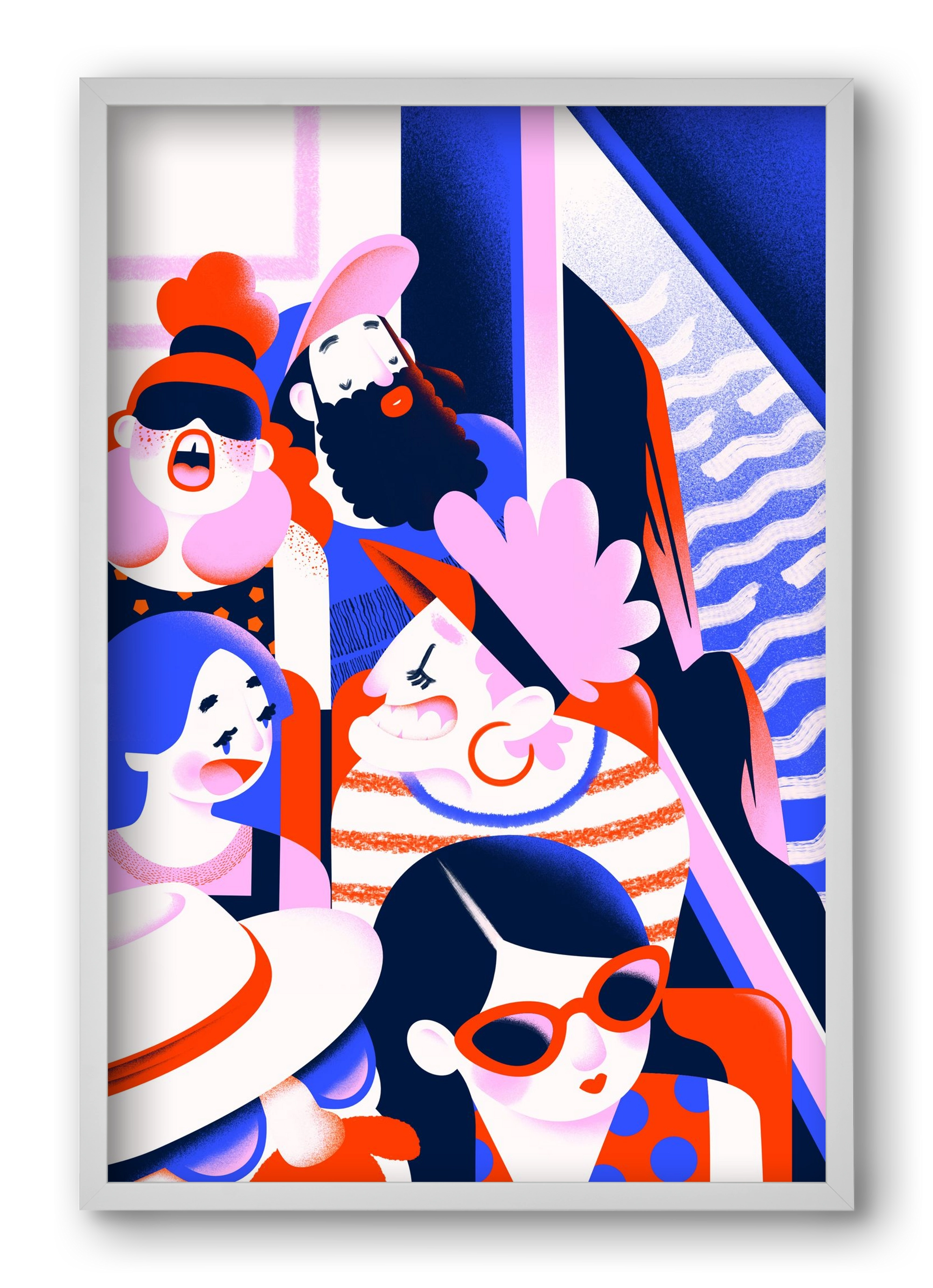 Summer trip, 40x60 cm (40x60 cm), Fehér keret