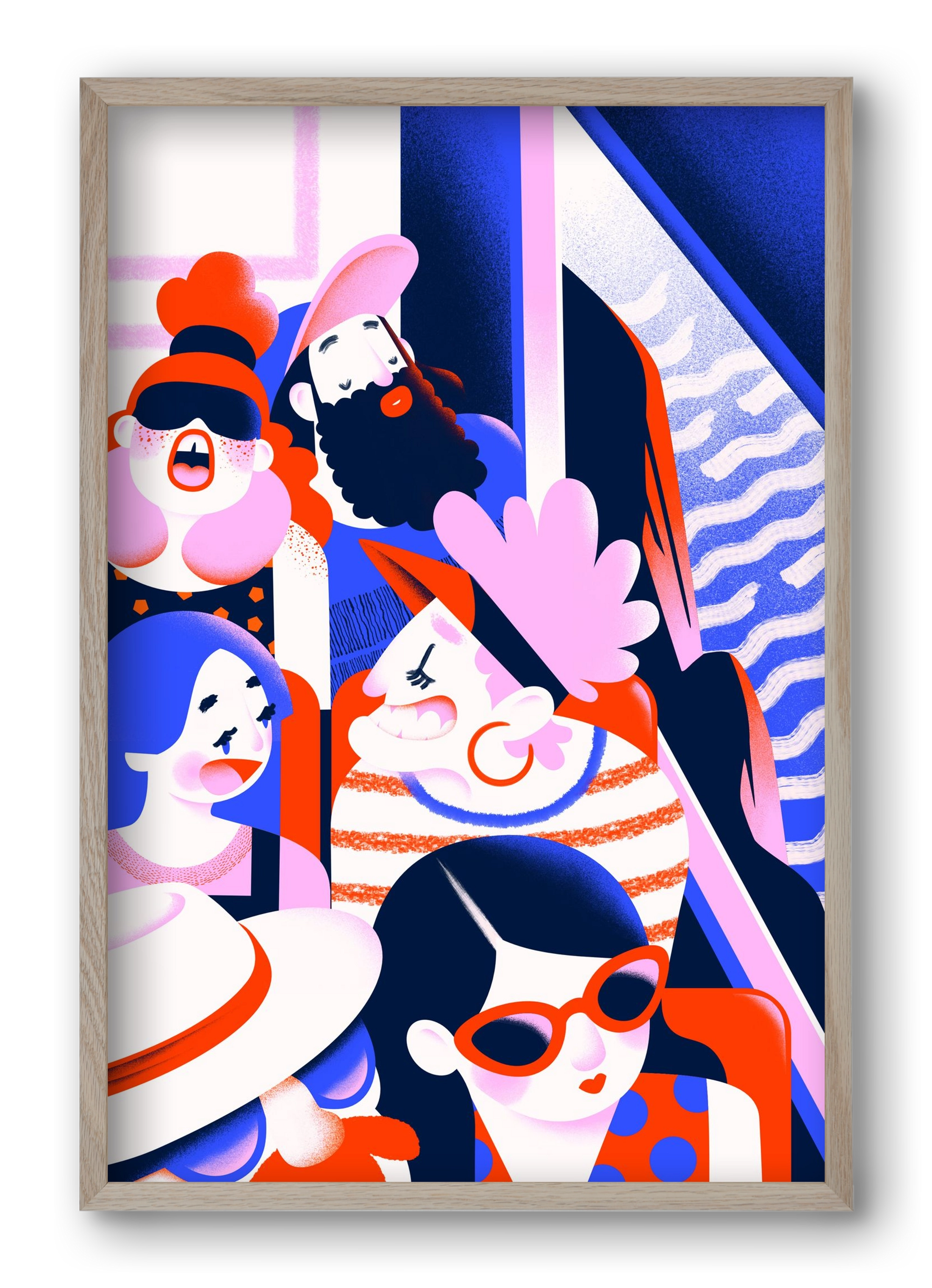 Summer trip, 40x60 cm (40x60 cm), Tölgy keret