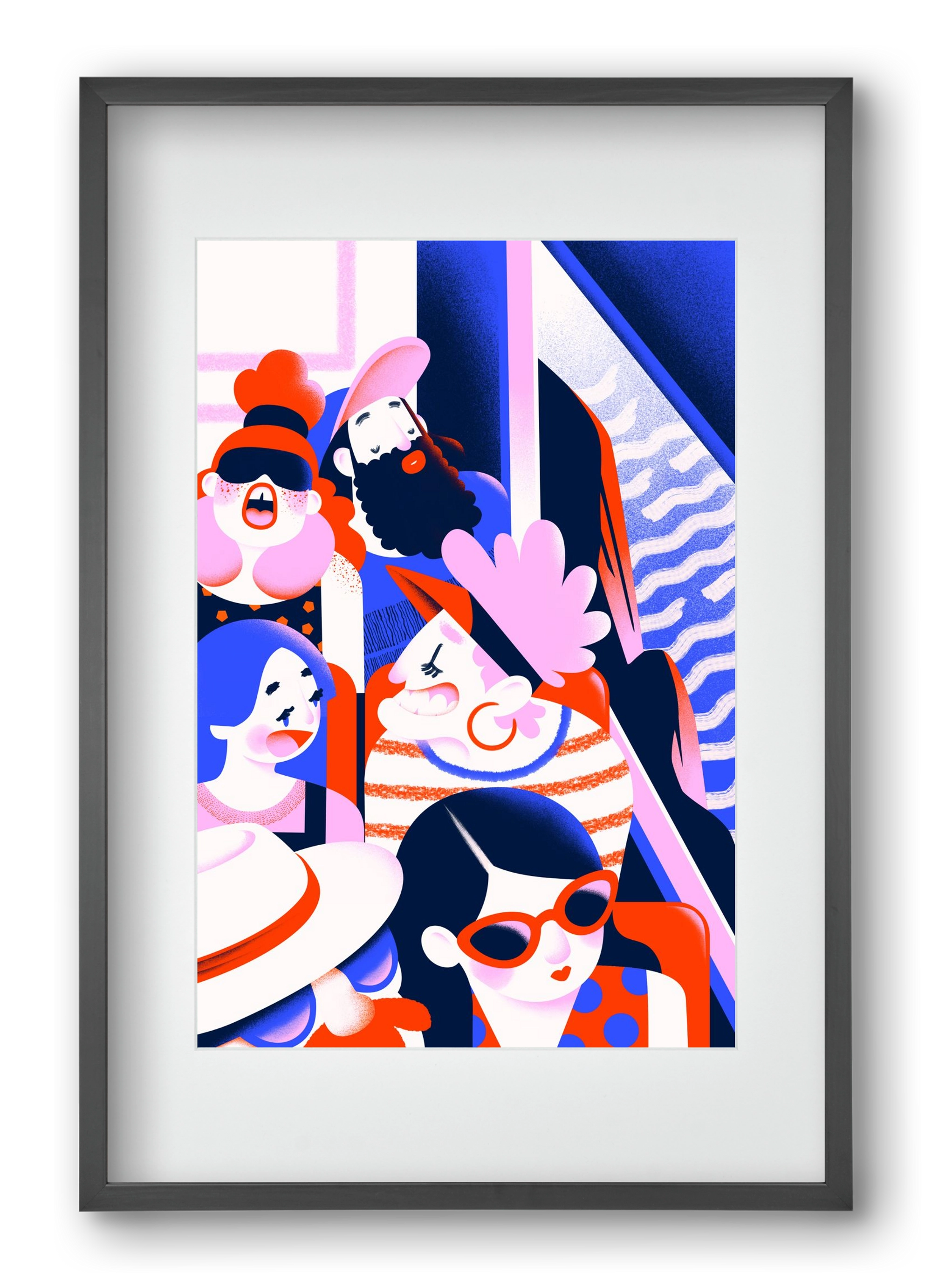 Summer trip, 40x60 cm (30x45 cm), Fekete keret, paszpartuval