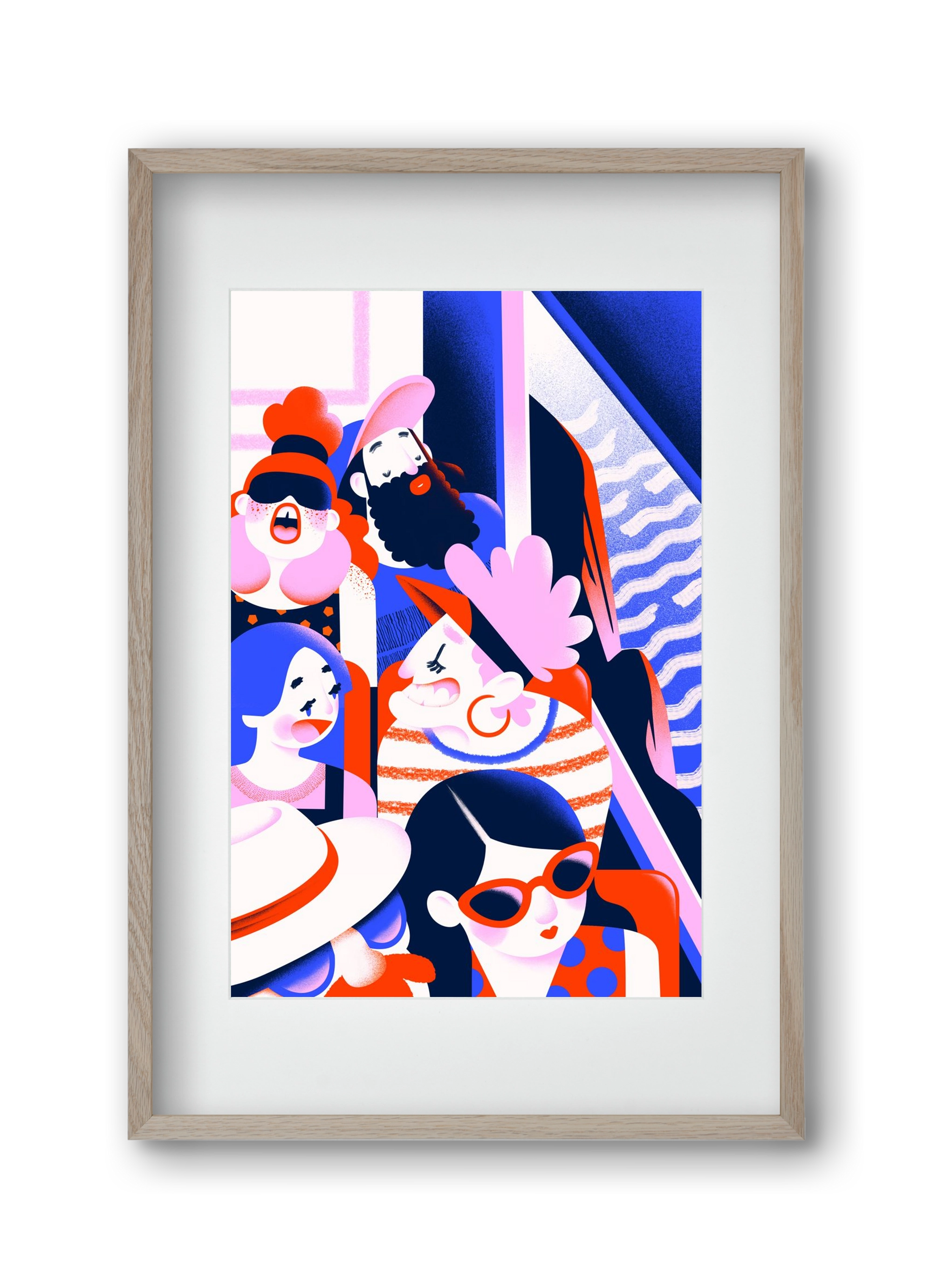 Summer trip, 30x45 cm (20x30 cm), Tölgy keret, paszpartuval