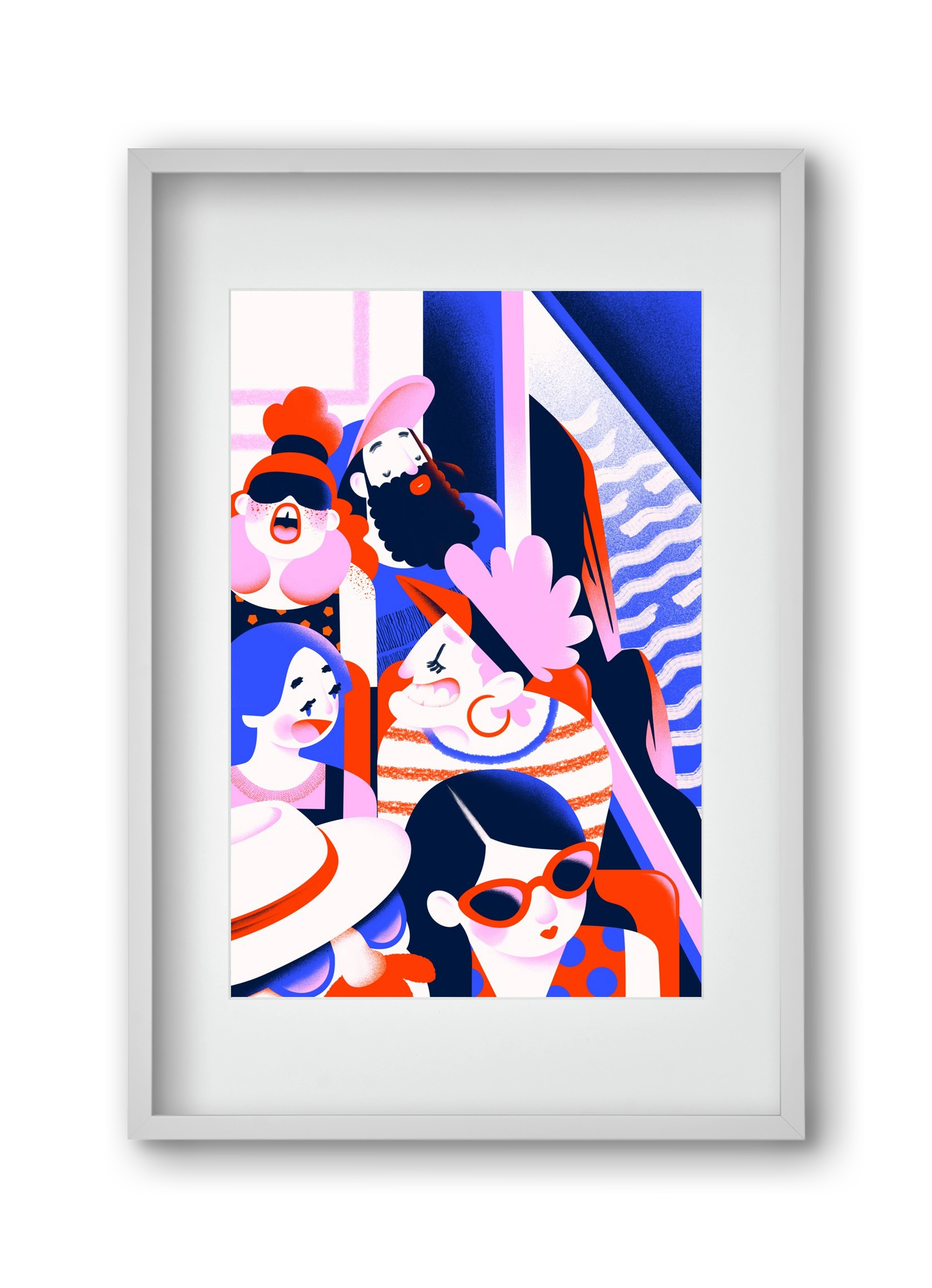 Summer trip, 30x45 cm (20x30 cm), Fehér keret, paszpartuval