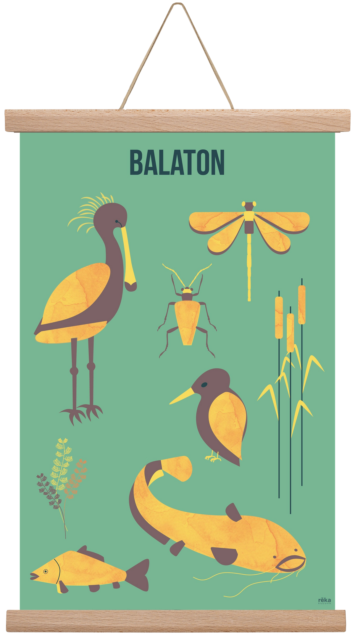 balaton, 30x45 cm (30x45 cm), Tölgy akasztó